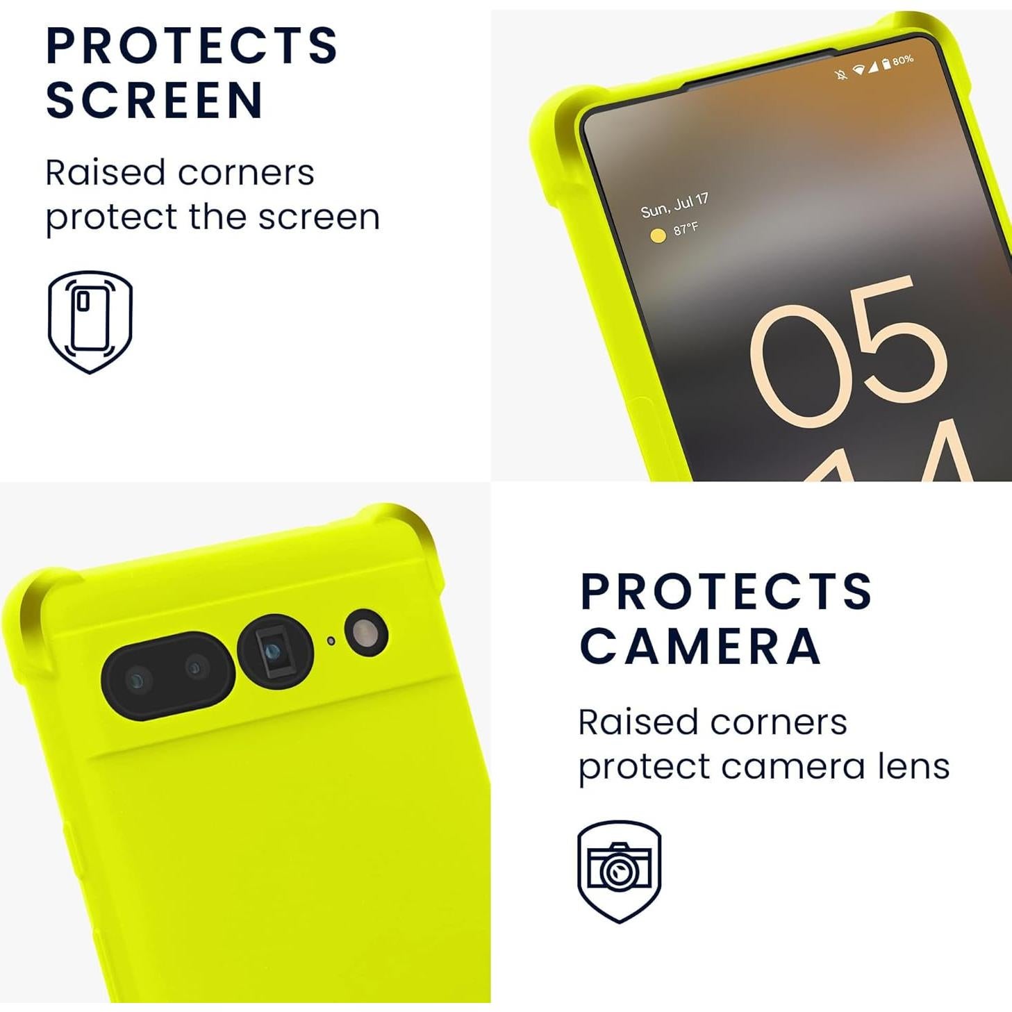 Funda KIOMY para Google Pixel 7 Pro, bumper verde neón