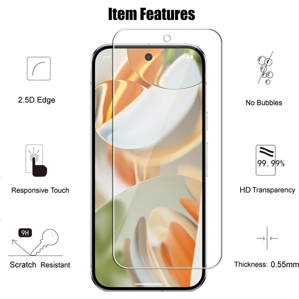 Protector de Pantalla y Lente para Google Pixel 9 Pro - 3+3