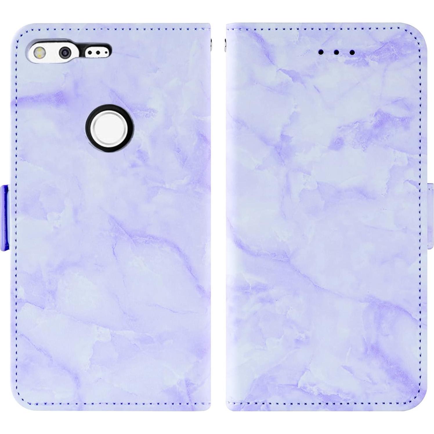 Funda de Cartera Plegable Asuwish para Google Pixel 1 con Protector