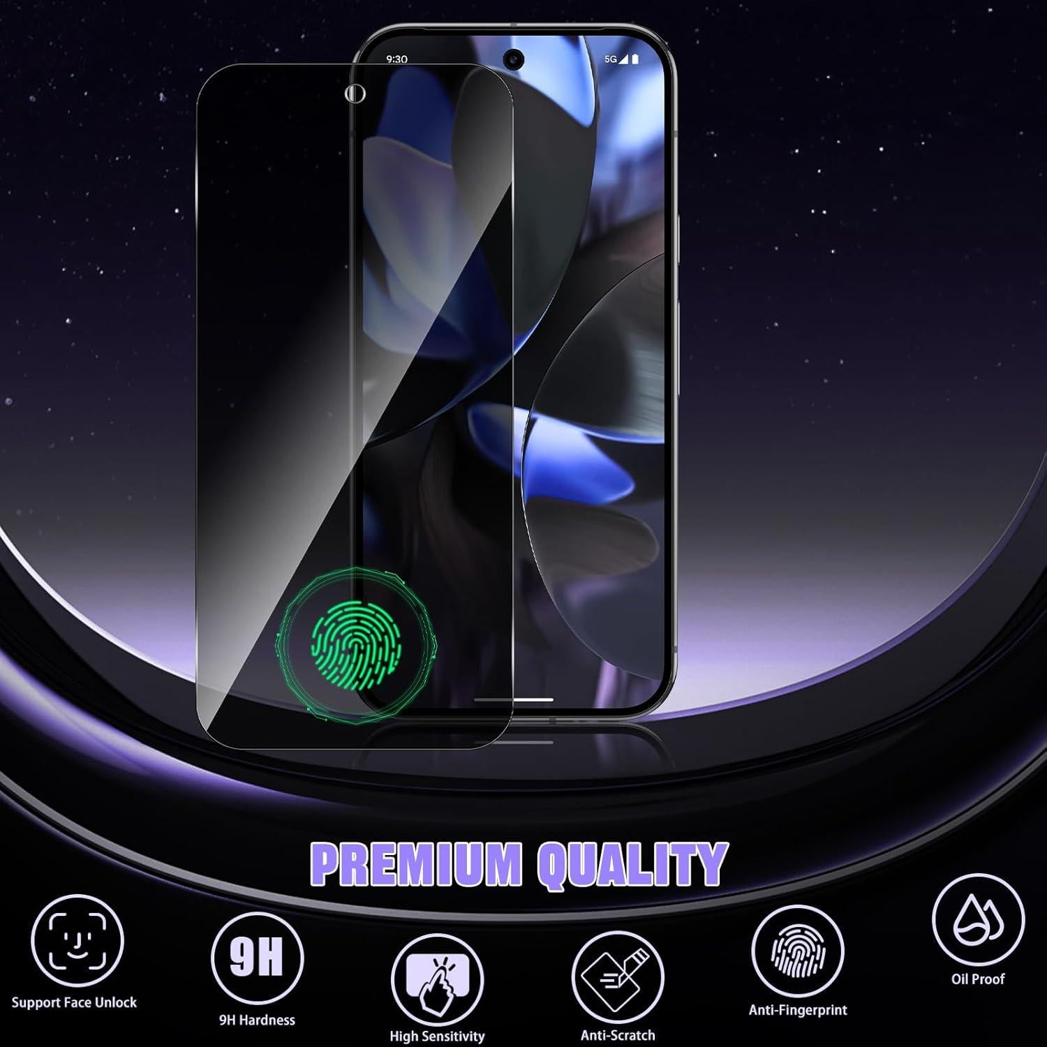 Protector de Pantalla Privado HinZann para Google Pixel 9 Pro 5G