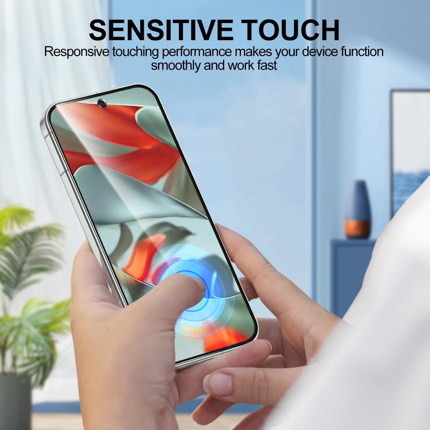 T Tersely [4 Pack] Screen Protector for Google Pixel 9/9 Pro, Tempered Glass with Installation Alignment Frame,Case Friendly,HD Clear