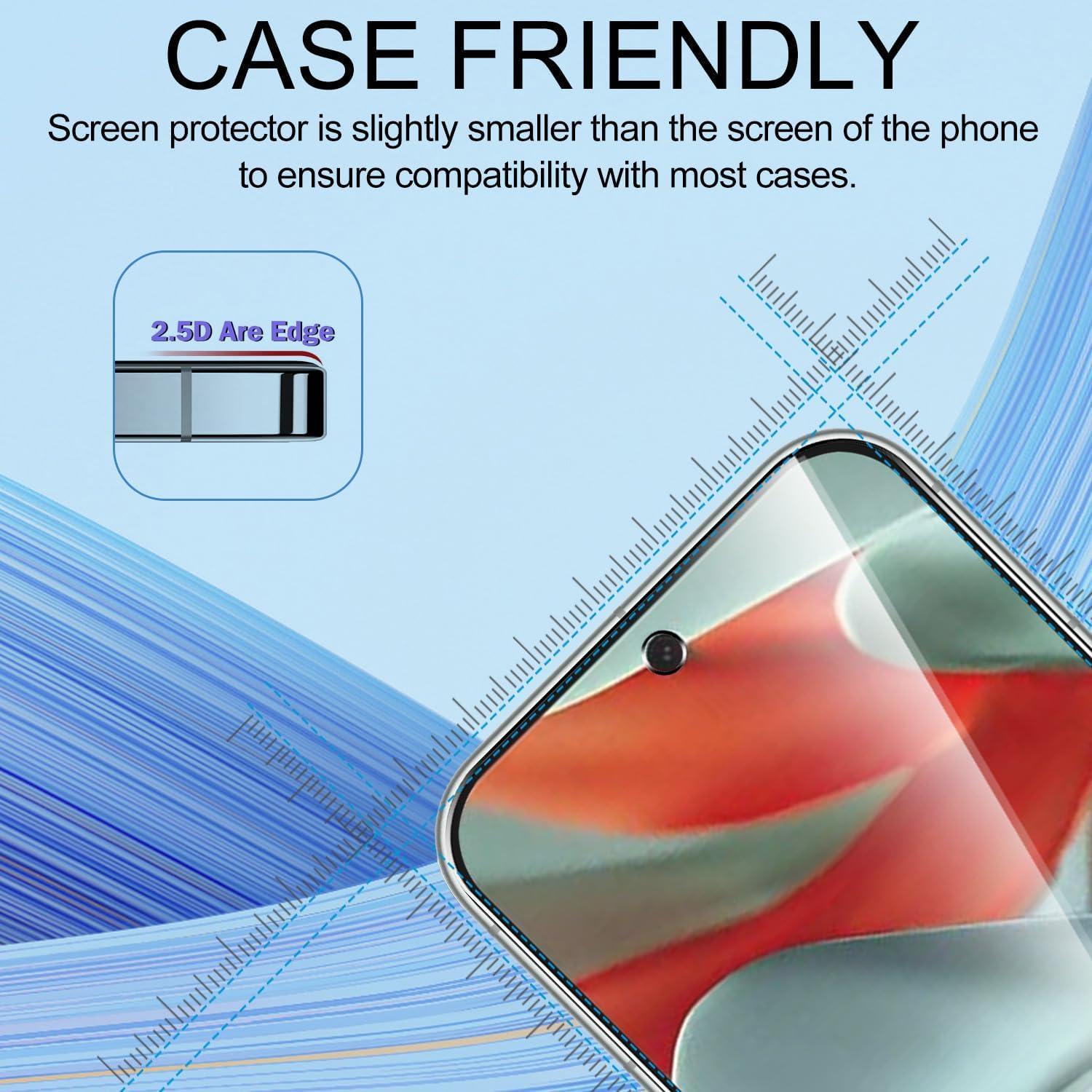 T Tersely [4 Pack] Screen Protector for Google Pixel 9/9 Pro, Tempered Glass with Installation Alignment Frame,Case Friendly,HD Clear