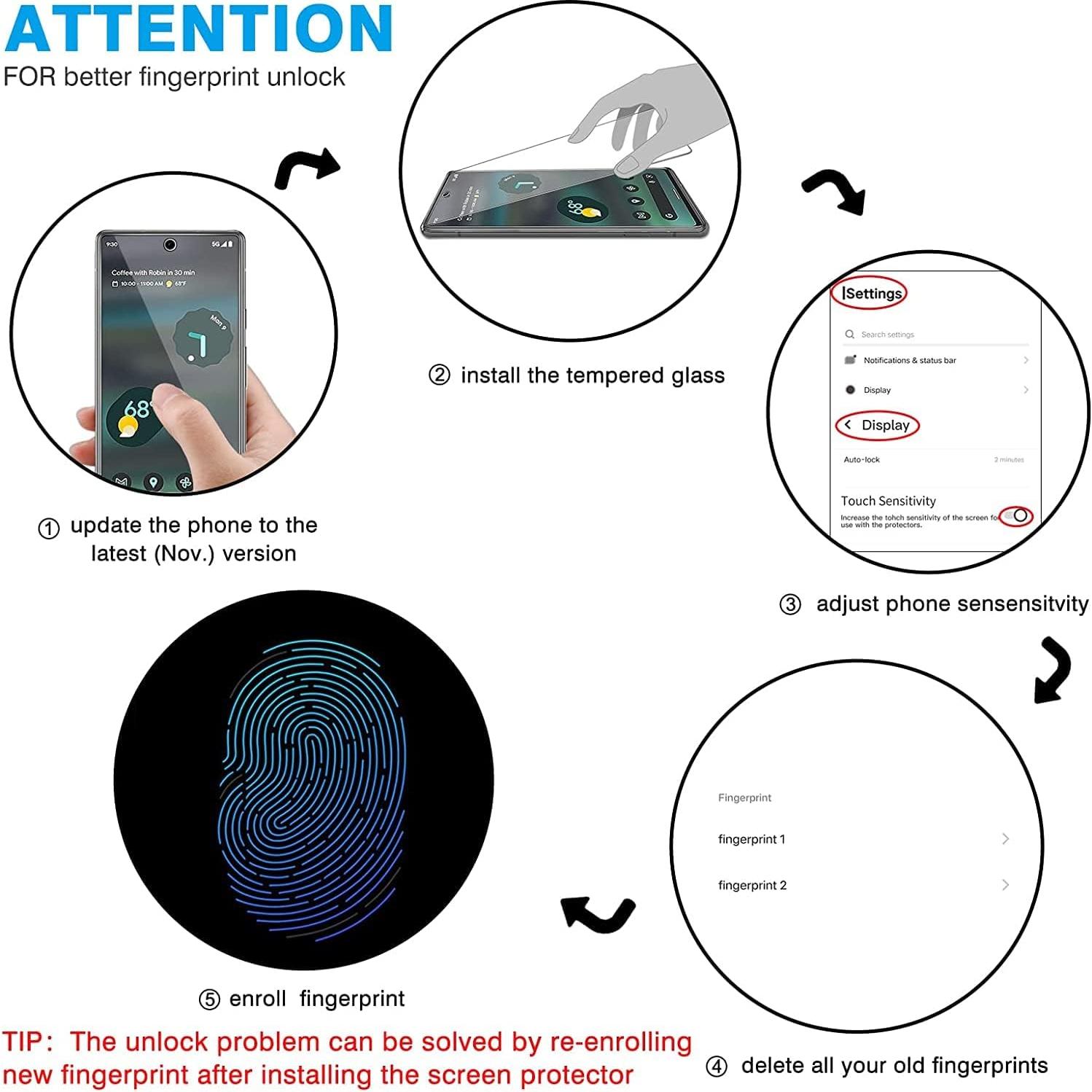 T Tersely [4 Pack] Screen Protector for Google Pixel 9/9 Pro, Tempered Glass with Installation Alignment Frame,Case Friendly,HD Clear