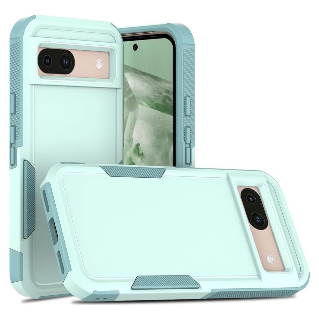 Funda híbrida Ryphez para Google Pixel 8A - Doble capa menta
