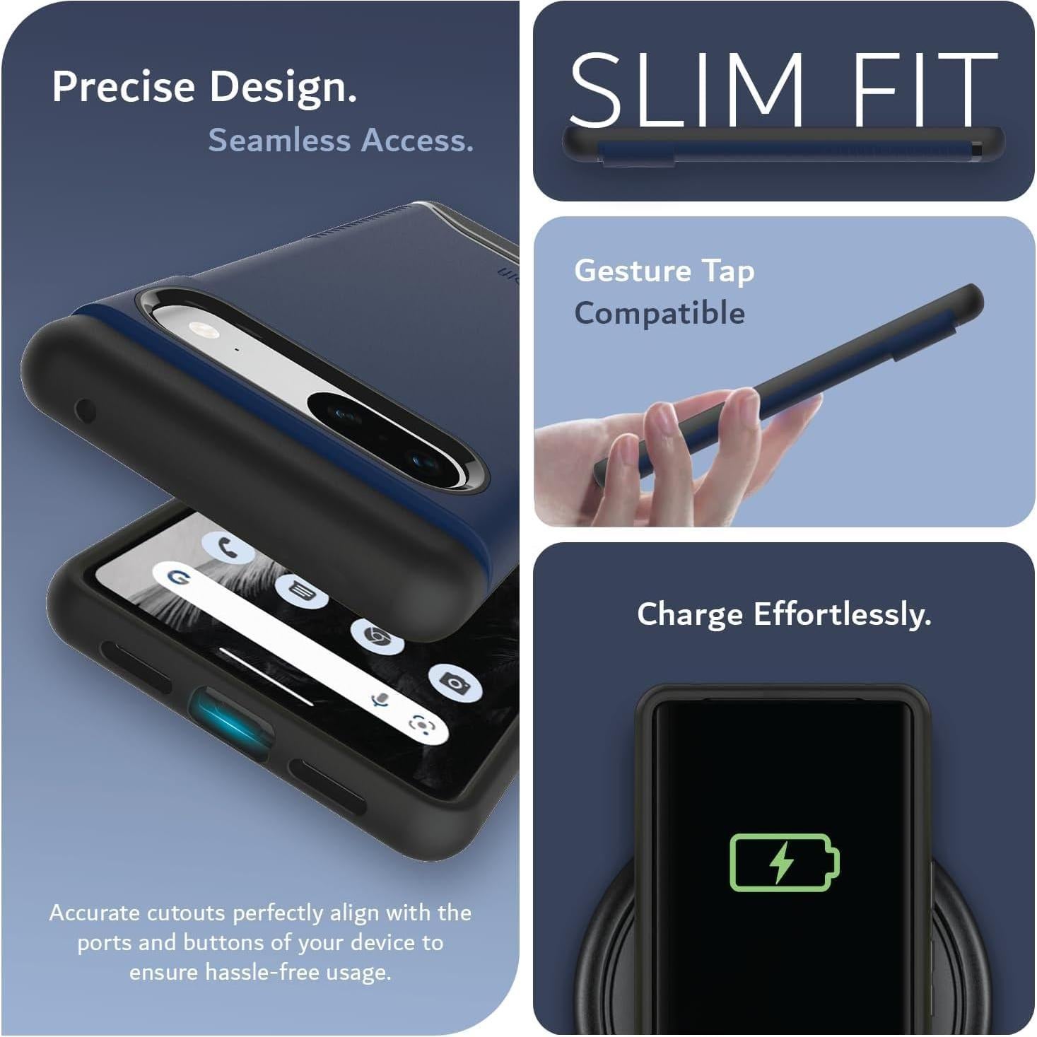 Funda TUDIA para Google Pixel 7 - Doble Capa Azul Índigo