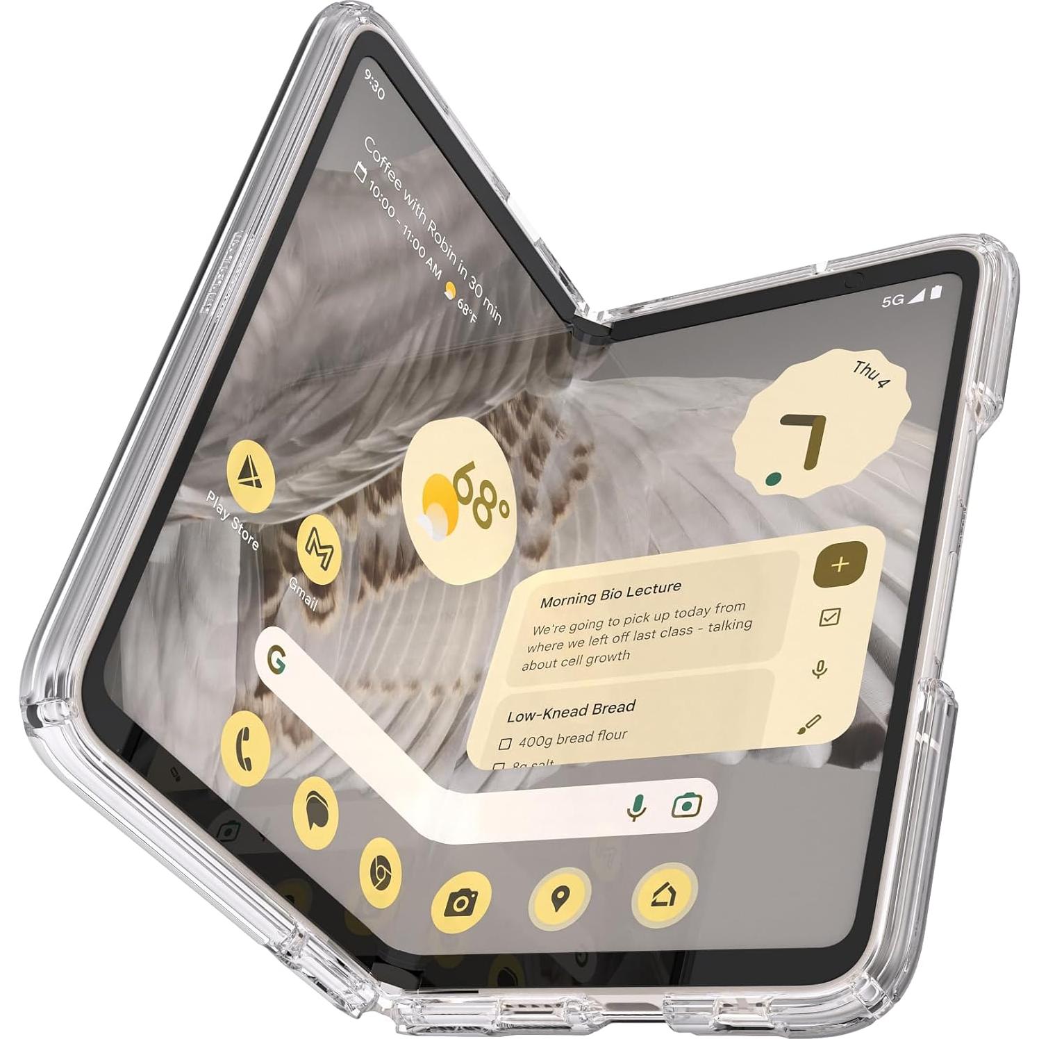 Funda Transparente Speck para Google Pixel Fold - Plegable, Antiamarillenta