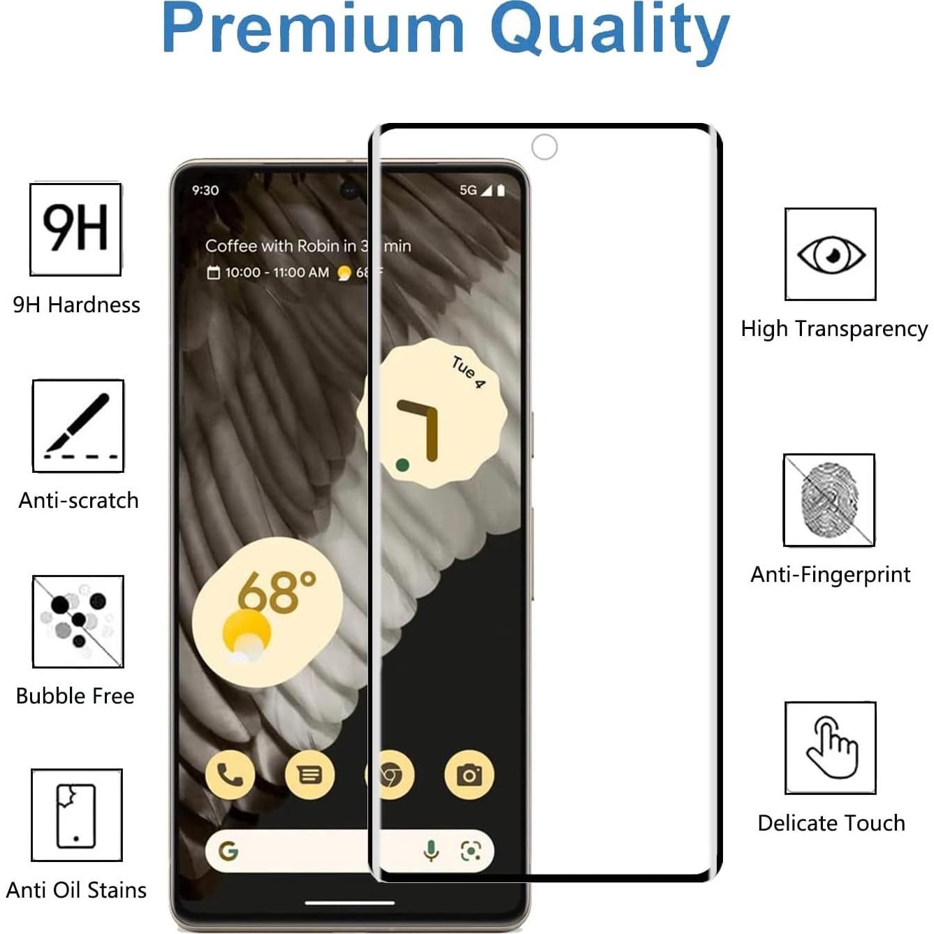 Protector de Pantalla Vidrio Templado YIFNTANG para Google Pixel 7 Pro 5G