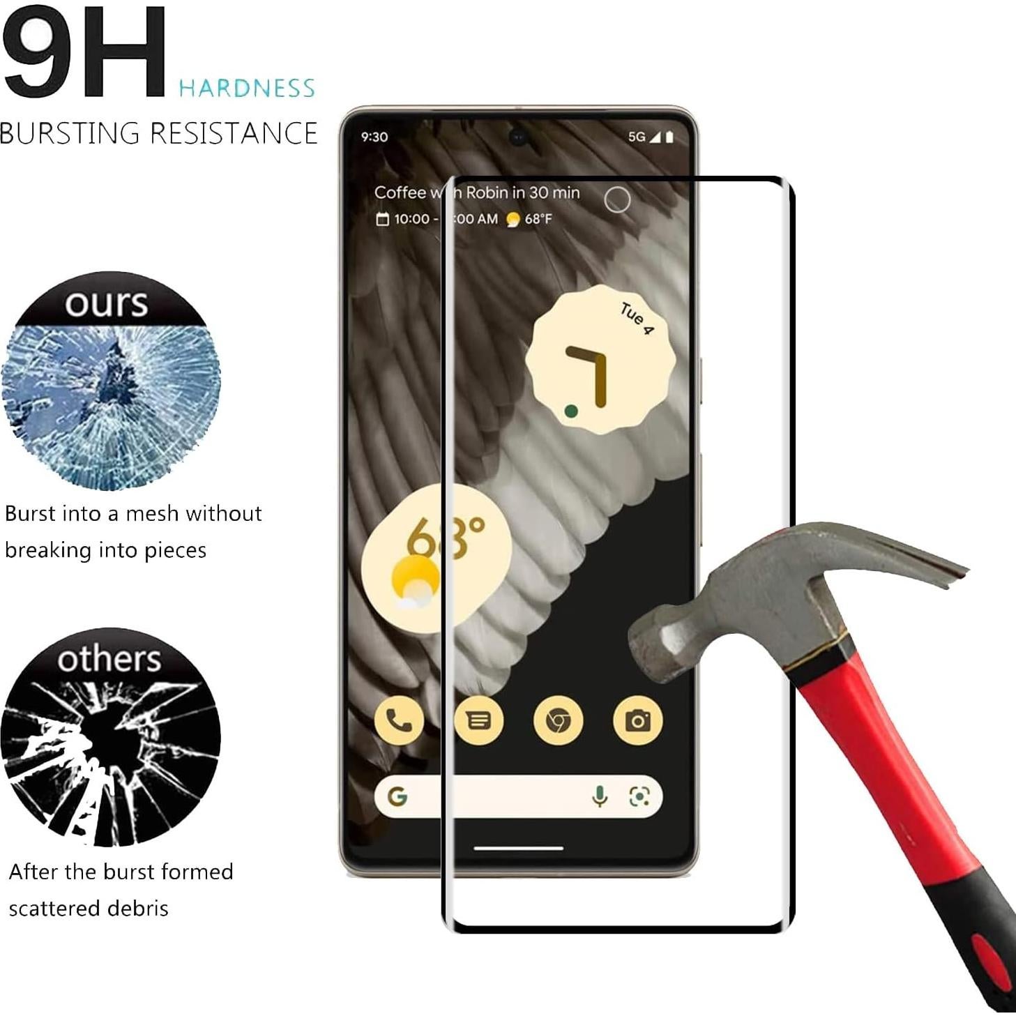 Protector de Pantalla Vidrio Templado YIFNTANG para Google Pixel 7 Pro 5G