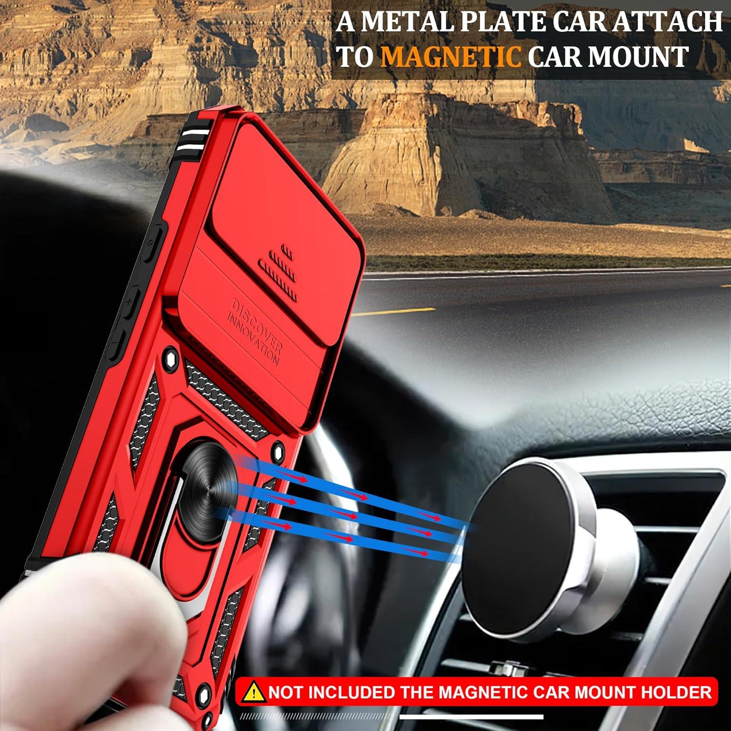 Funda Protectora Gritup para Google Pixel 8 5G Rojo con Soporte