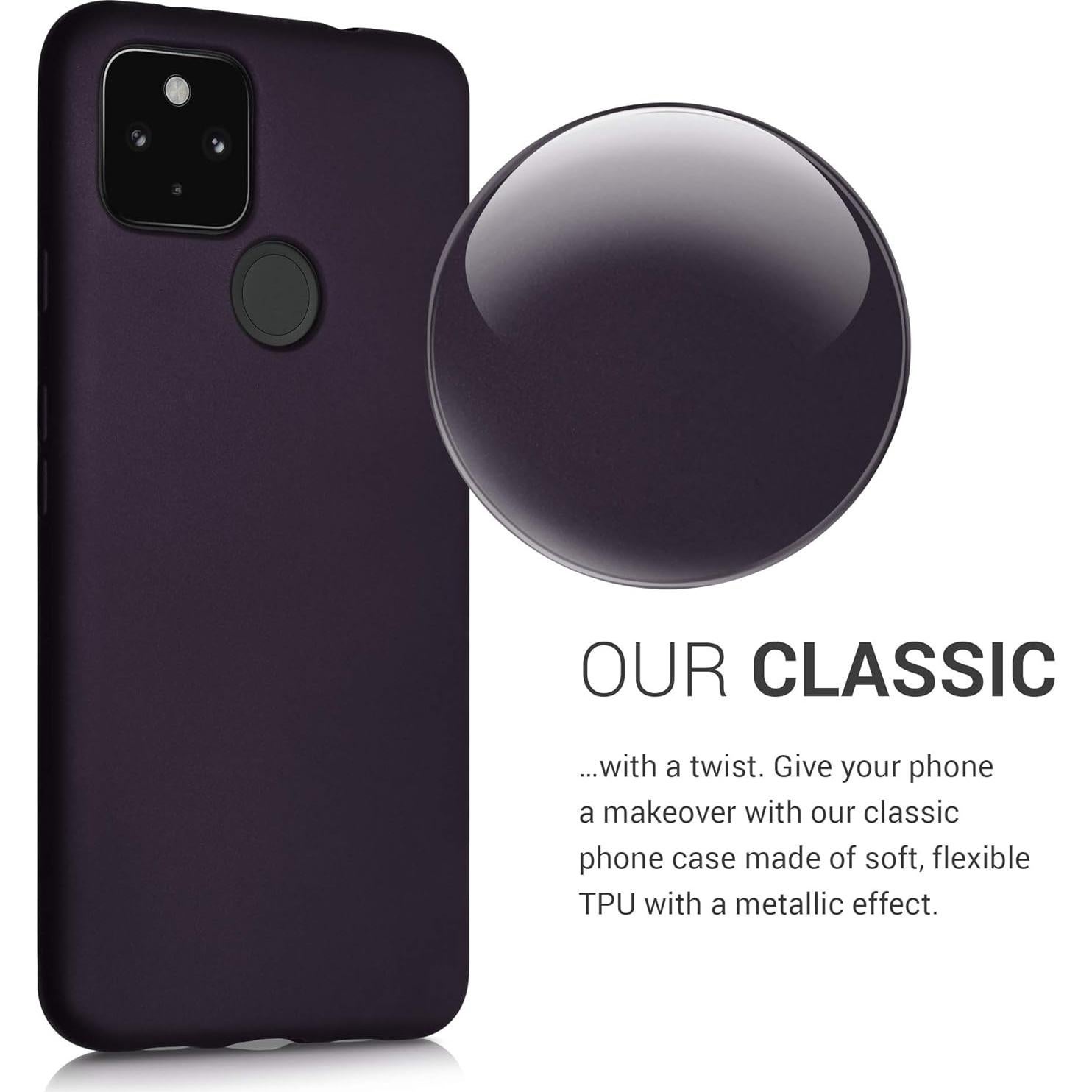 Funda kwmobile TPU Slim Berry Metálico para Google Pixel 4a 5G