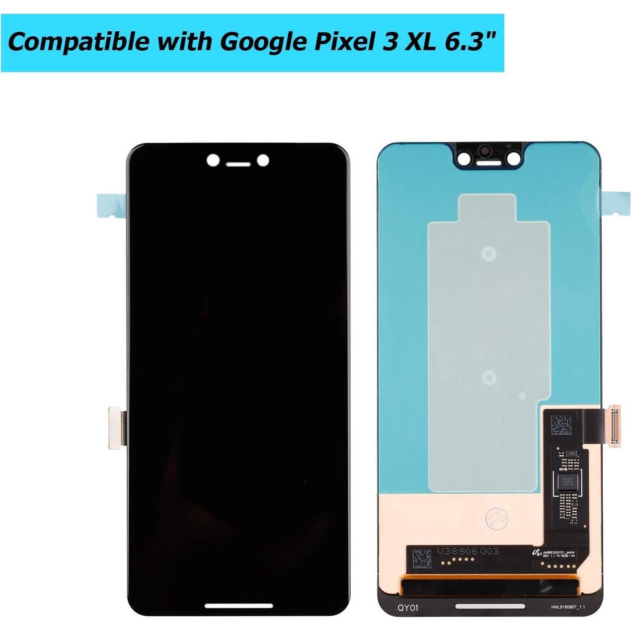 Pantalla OLED Reemplazo Google Pixel 3 XL E-YIIVIIL 16 cm