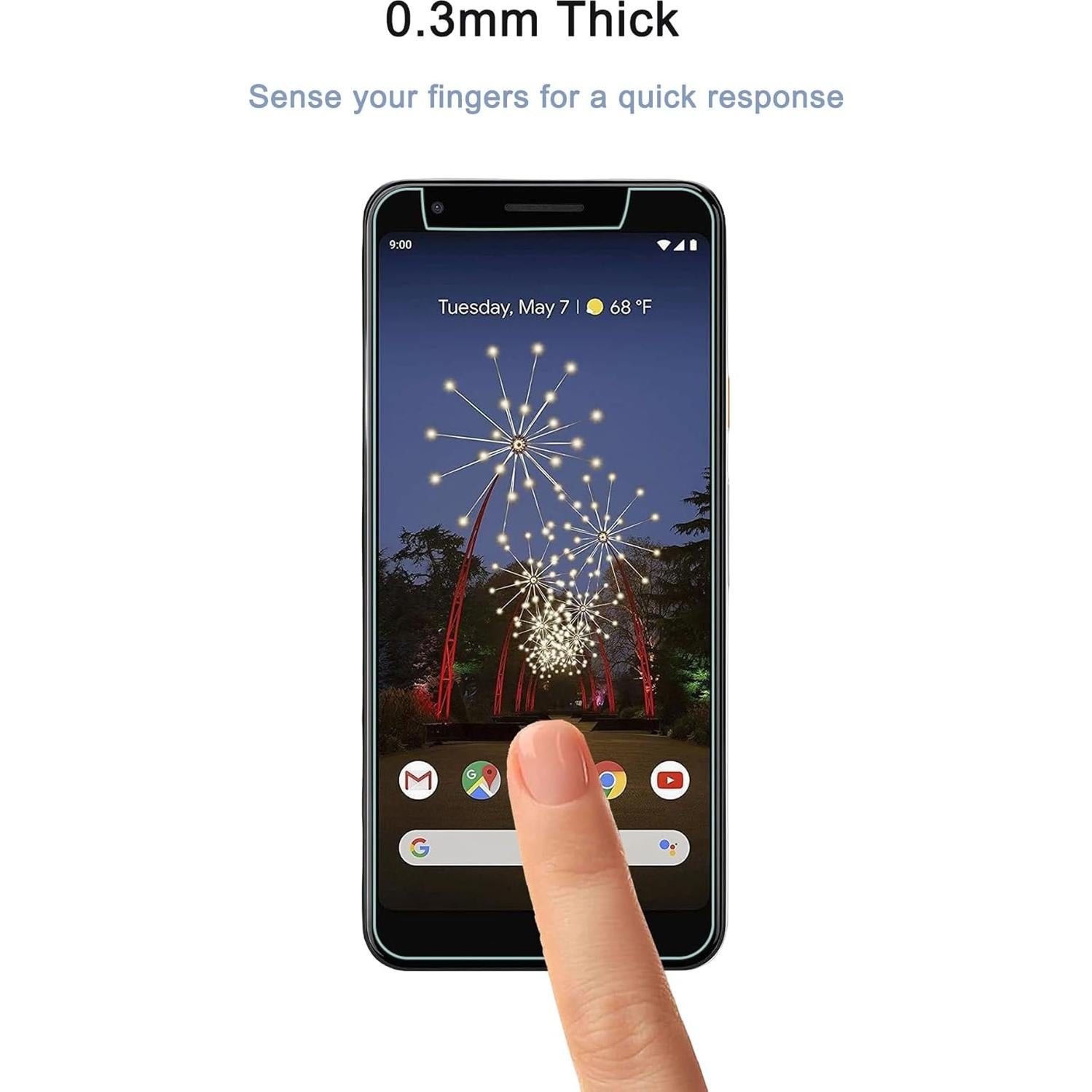 Protector de Pantalla Vidrio Templado ZYHKJYL para Google Pixel 3A 5.5"