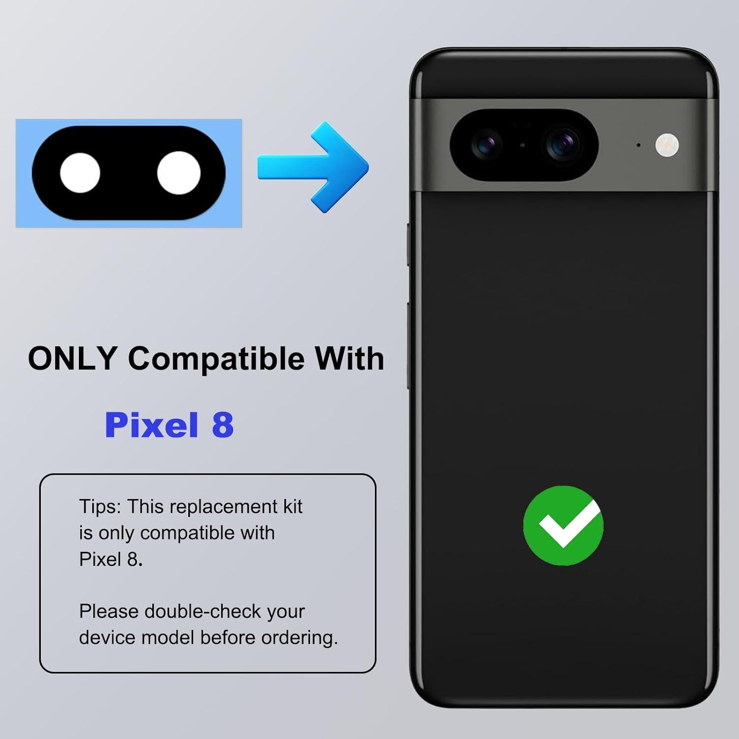 Paquete de 3 Lentes de Cámara Trasera BATLABB para Pixel 8