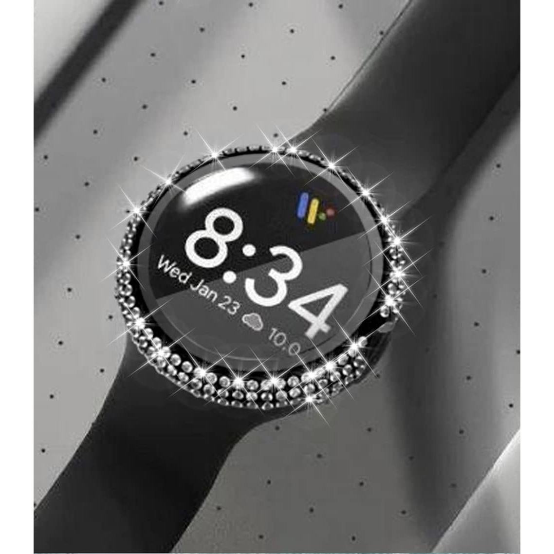 Funda Brillante con Diamantes para Google Pixel Watch - Negro
