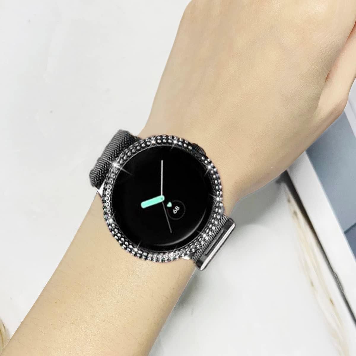 Funda Brillante con Diamantes para Google Pixel Watch - Negro