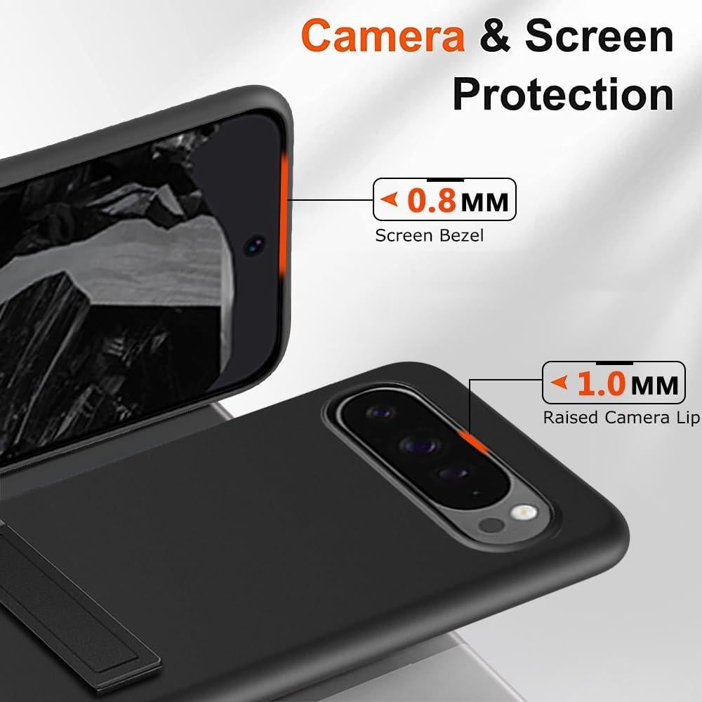 Funda TPU con Soporte y Protector para Google Pixel 9 Pro XL 2024