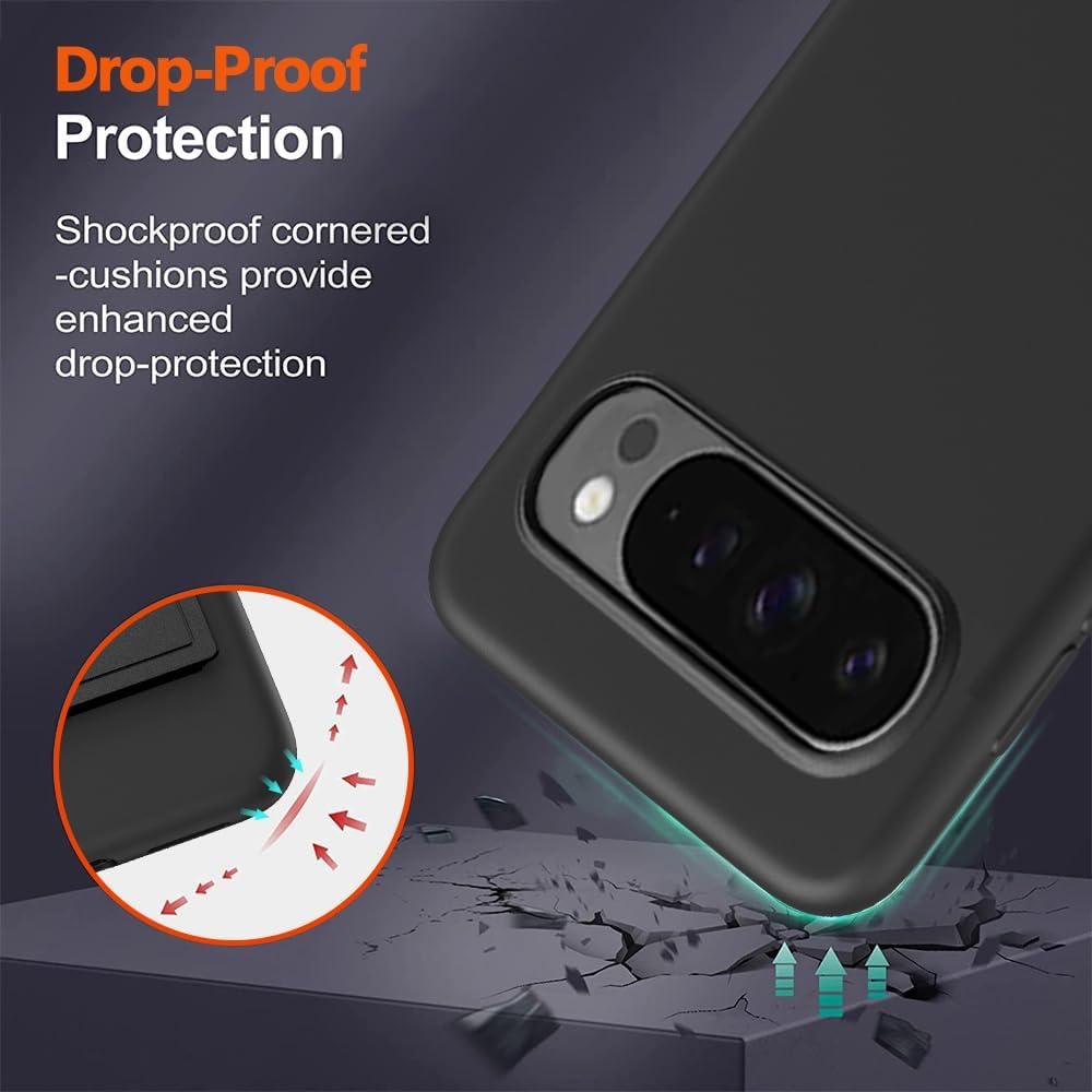 Funda TPU con Soporte y Protector para Google Pixel 9 Pro XL 2024