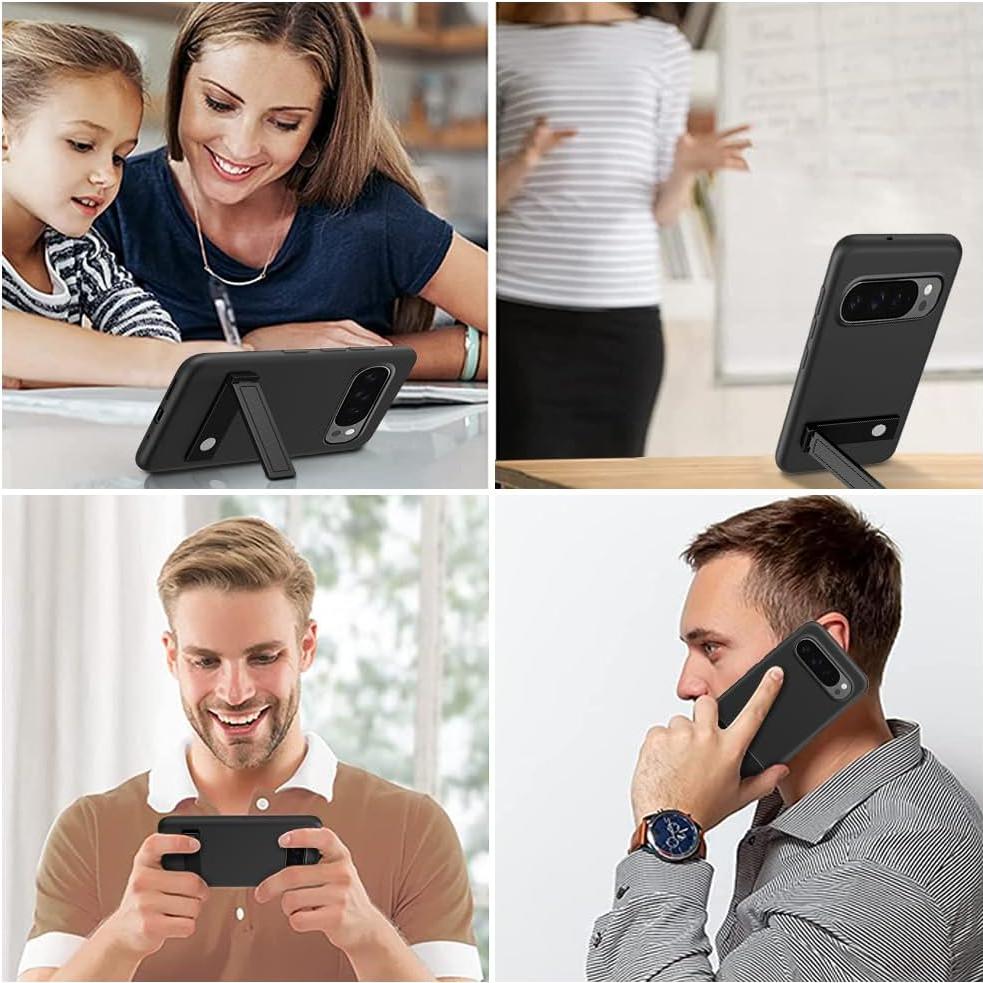 Funda TPU con Soporte y Protector para Google Pixel 9 Pro XL 2024