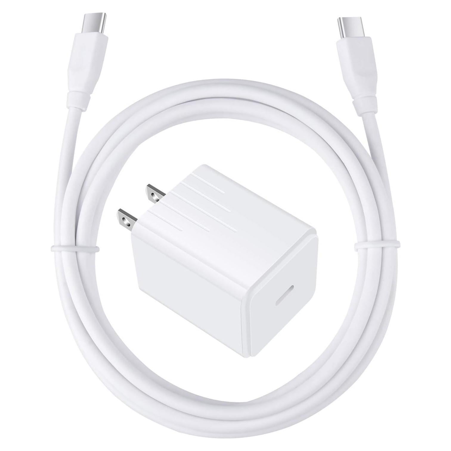 Cargador Rápido USB C 20W con Cable 1.8m para Google Pixel y Samsung
