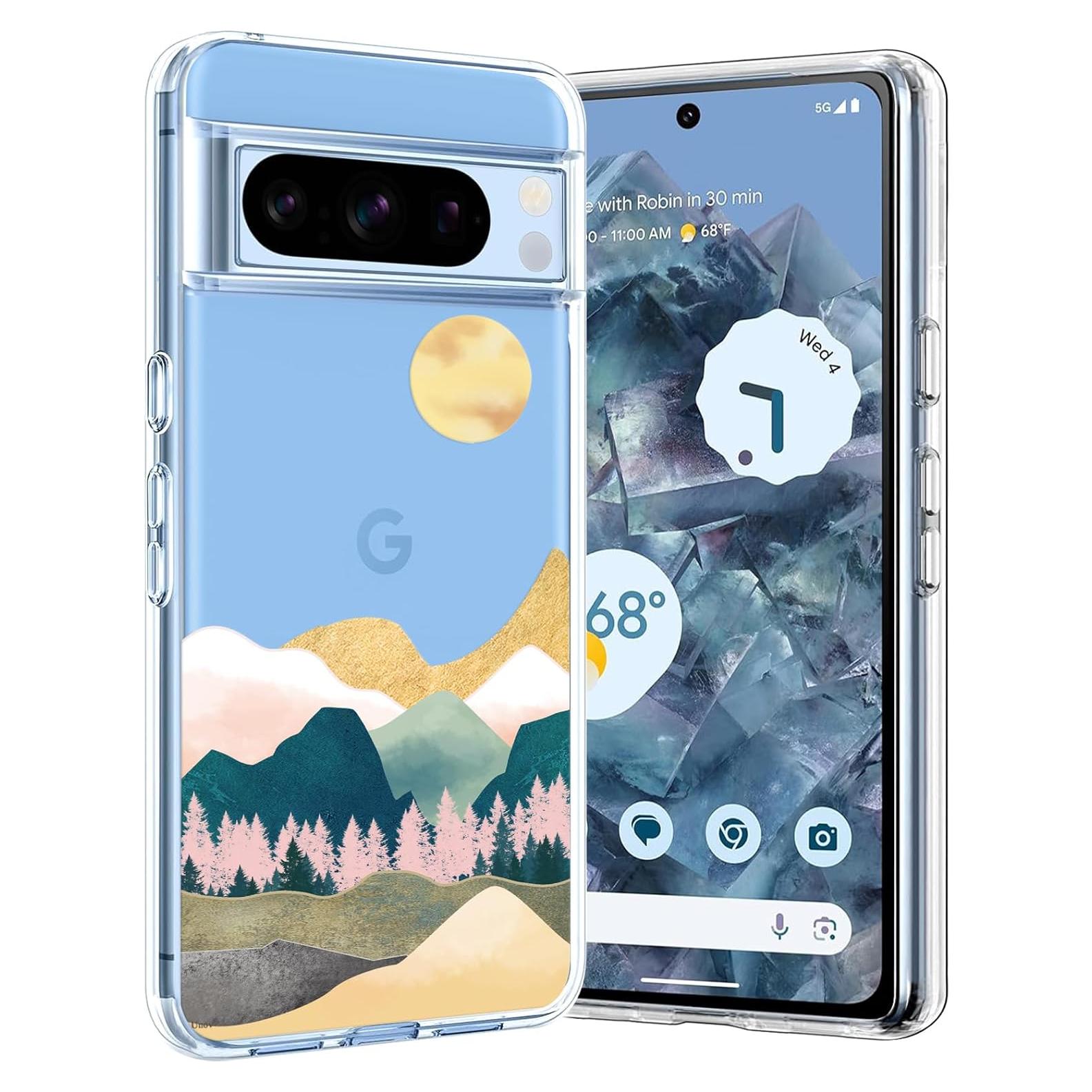 Funda Unov TPU Transparente para Pixel 8 Pro Diseño Relieve