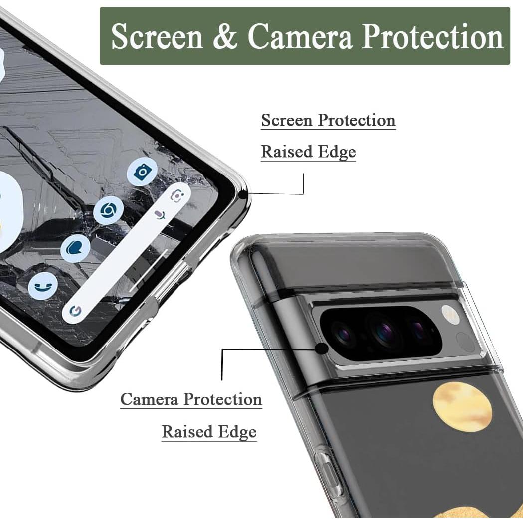 Funda Unov TPU Transparente para Pixel 8 Pro Diseño Relieve