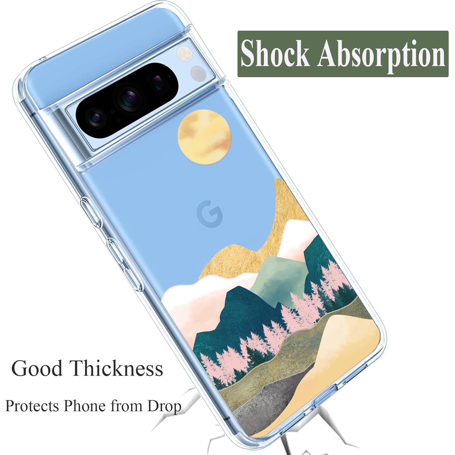 Funda Unov TPU Transparente para Pixel 8 Pro Diseño Relieve