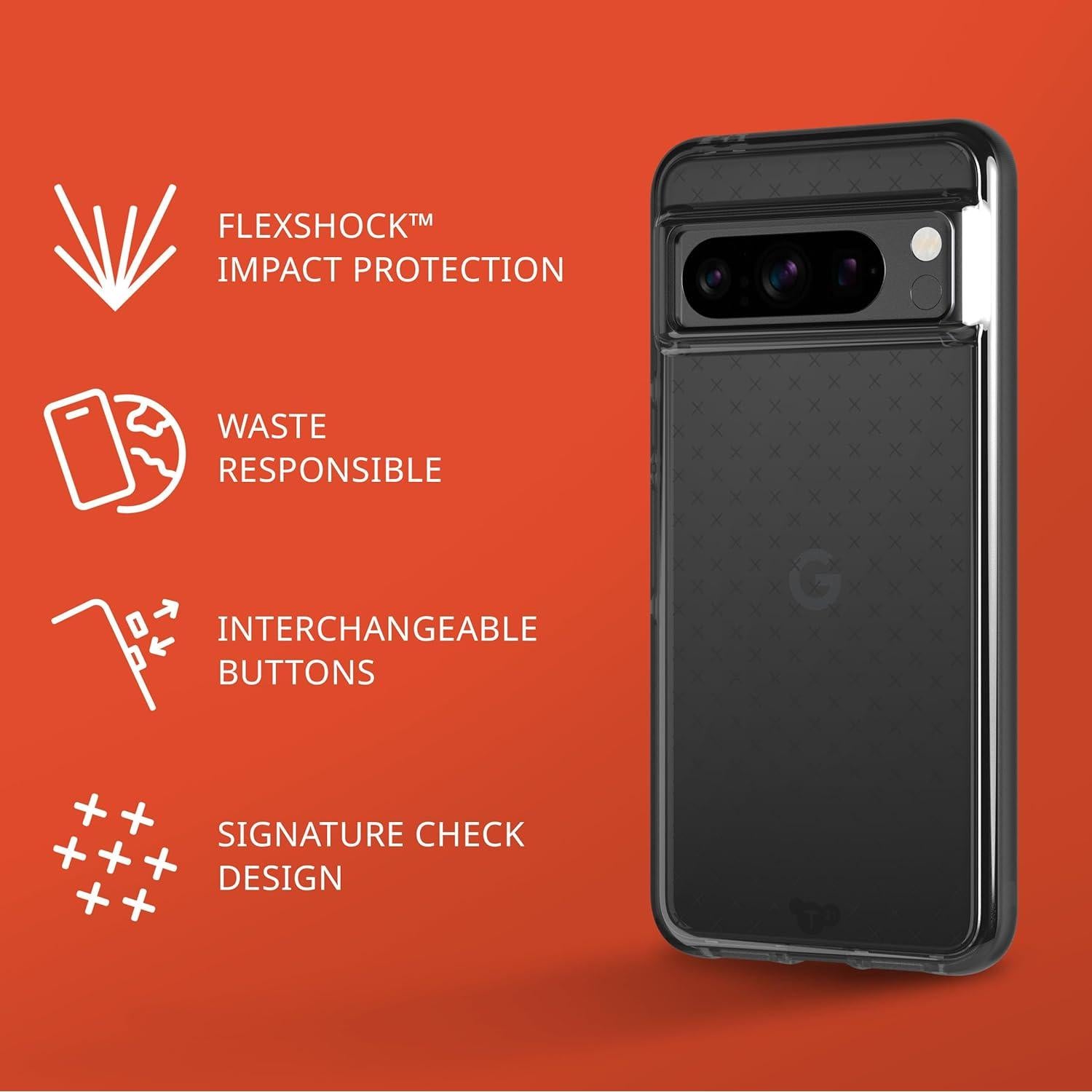 Funda de Protección Tech21 Evo Check para Google Pixel 8 Pro - Negro
