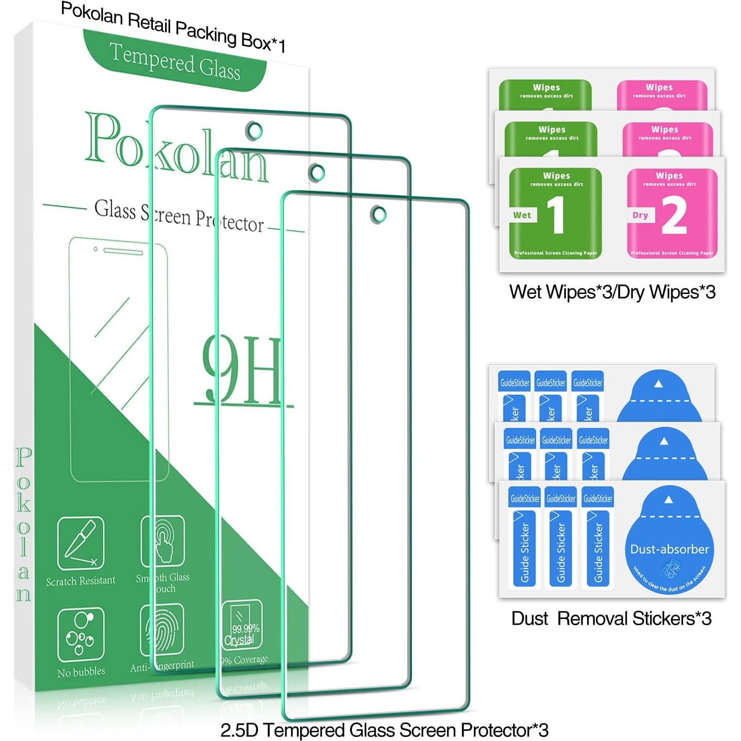 Protector de Pantalla Vidrio Templado Pokolan para Google Pixel 7