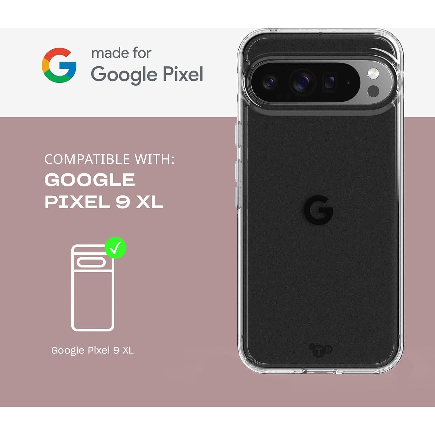 Funda Tech21 EvoClear para Google Pixel 9 Pro XL - Transparente