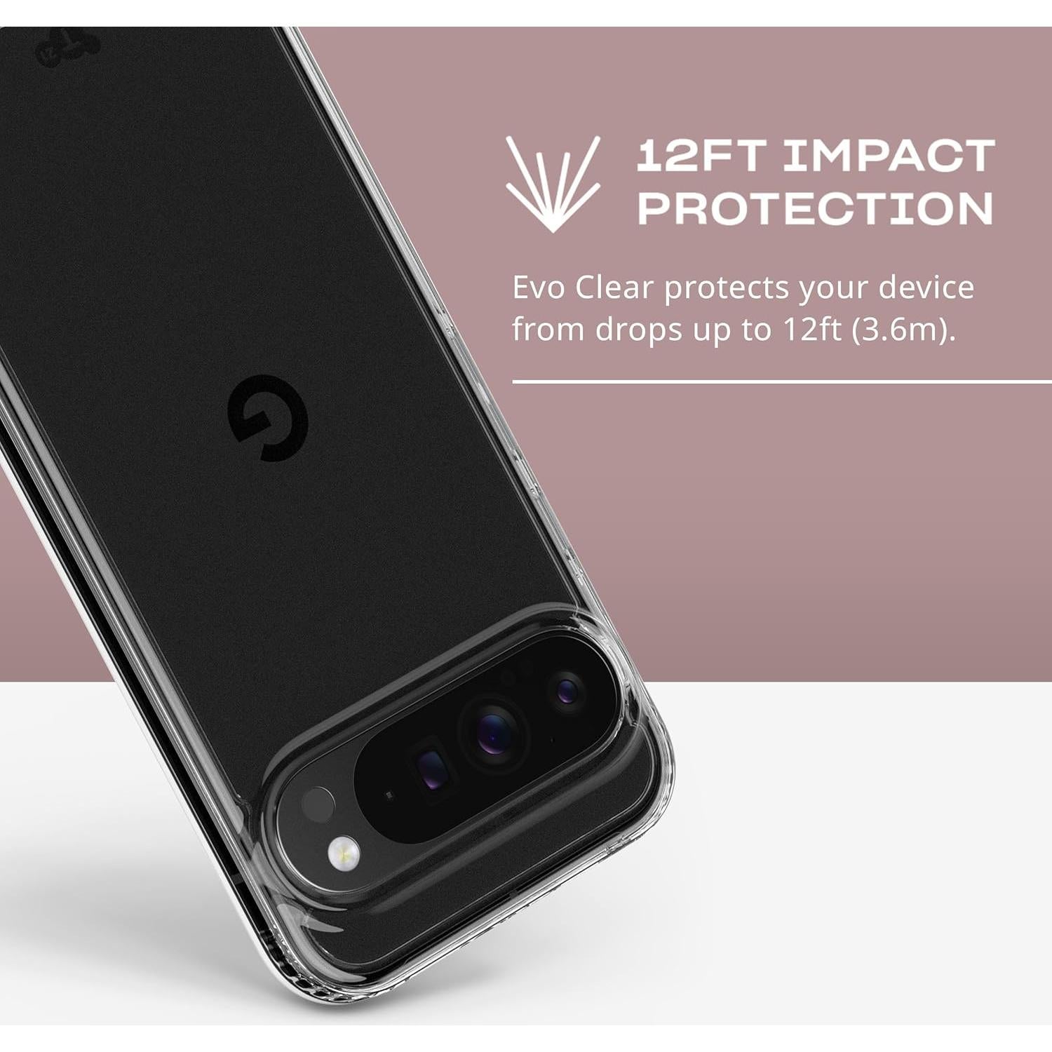 Funda Tech21 EvoClear para Google Pixel 9 Pro XL - Transparente