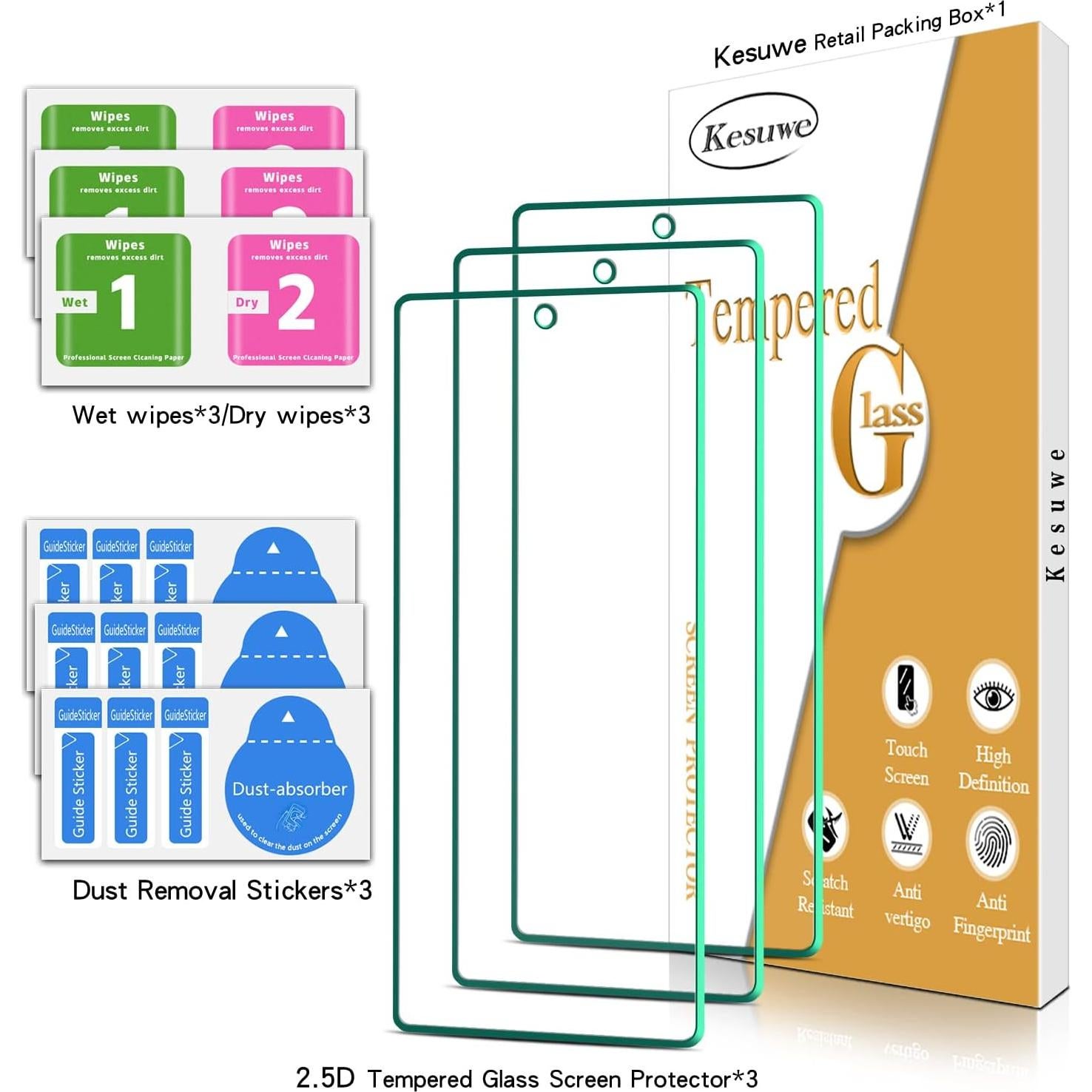 Protector de Pantalla Kesuwe para Google Pixel 7 - Vidrio Templado 9H