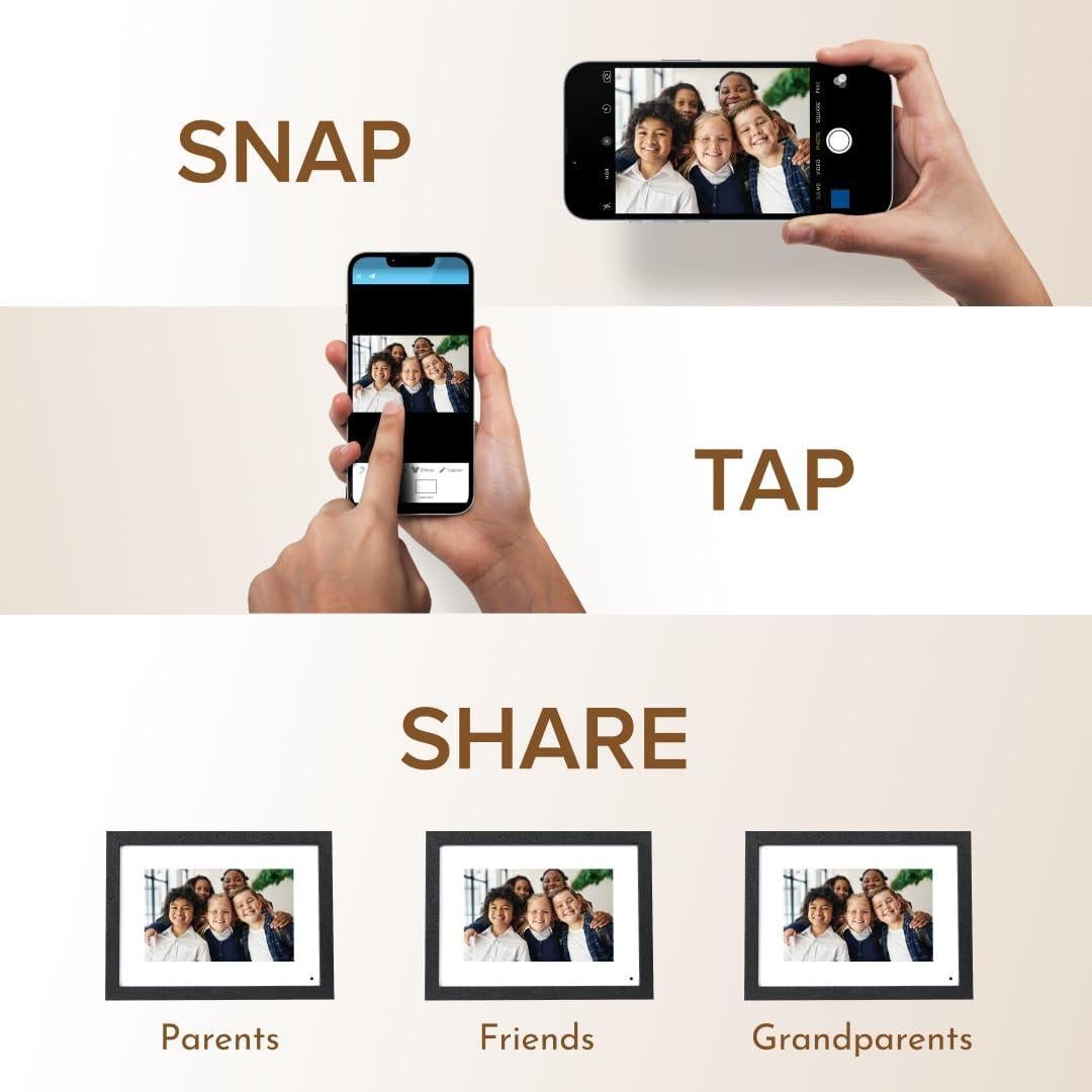 Marco de Fotos Digital WiFi Simply Smart Home 10.1" HD Negro