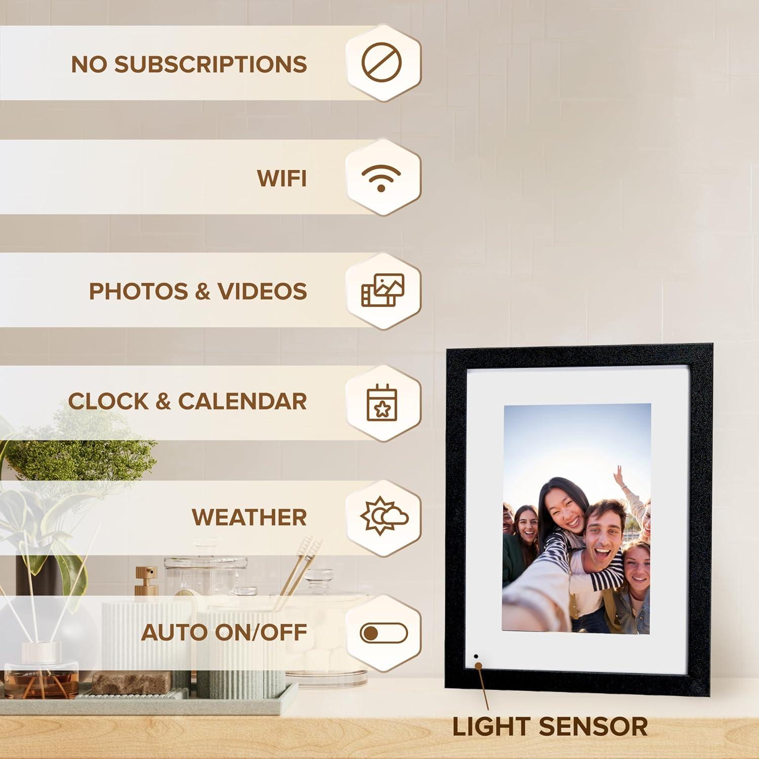 Marco de Fotos Digital WiFi Simply Smart Home 10.1" HD Negro