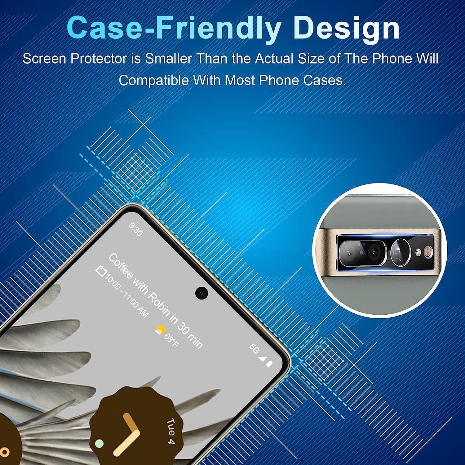 Protector de Pantalla Vidrio Templado CWQZGUF para Pixel 7 Pro 5G