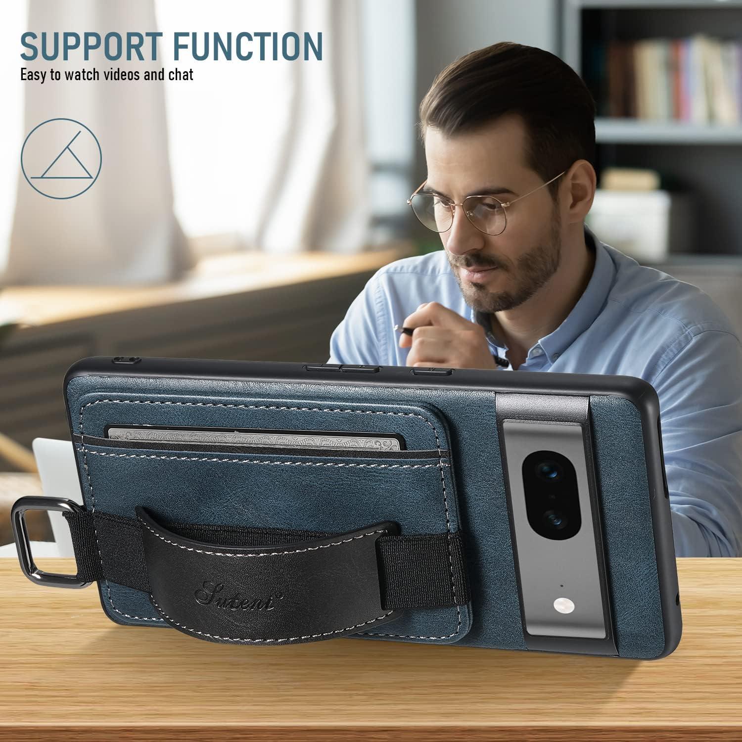 Funda Asuwish para Google Pixel 7A 5G con tapa billetera y soporte