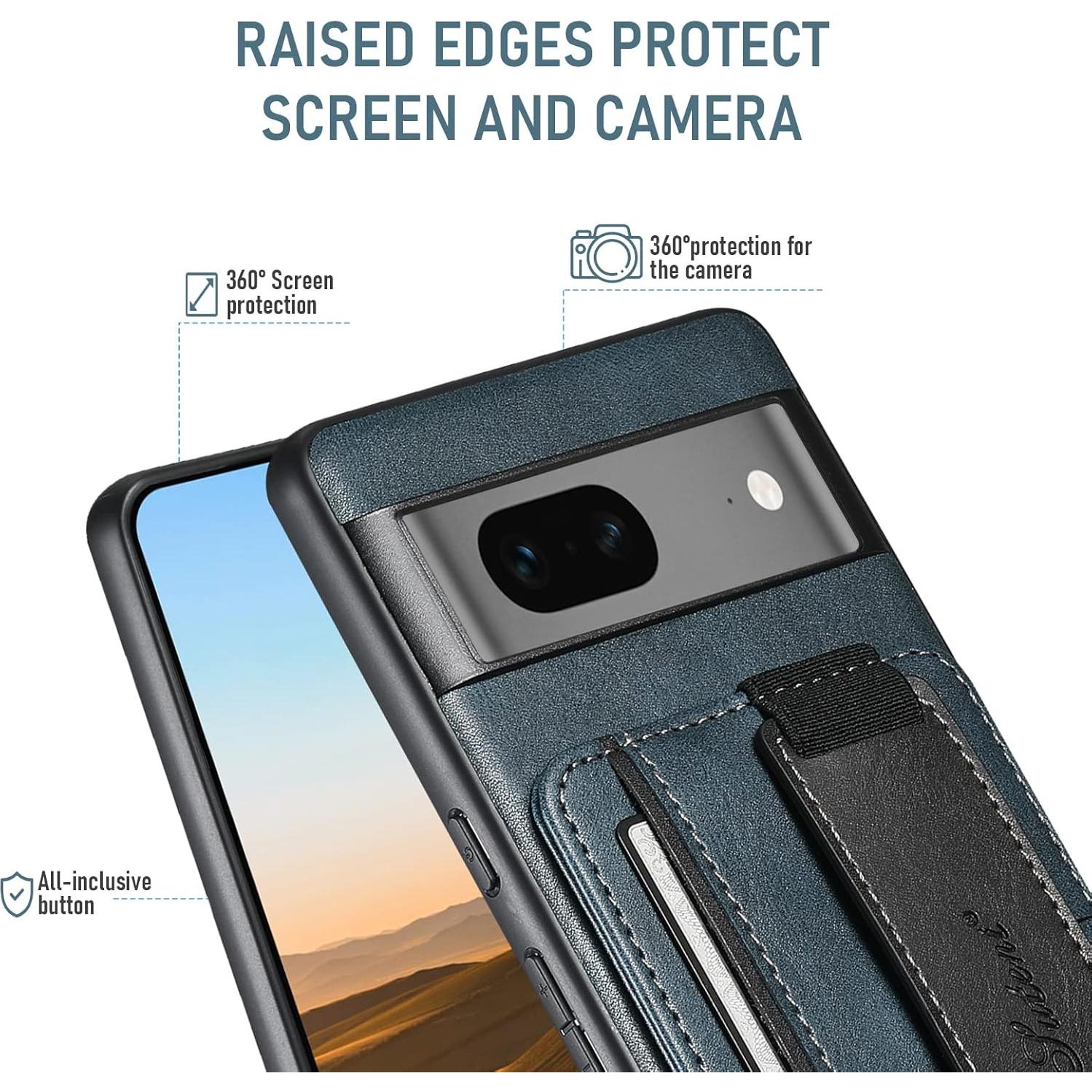 Funda Asuwish para Google Pixel 7A 5G con tapa billetera y soporte