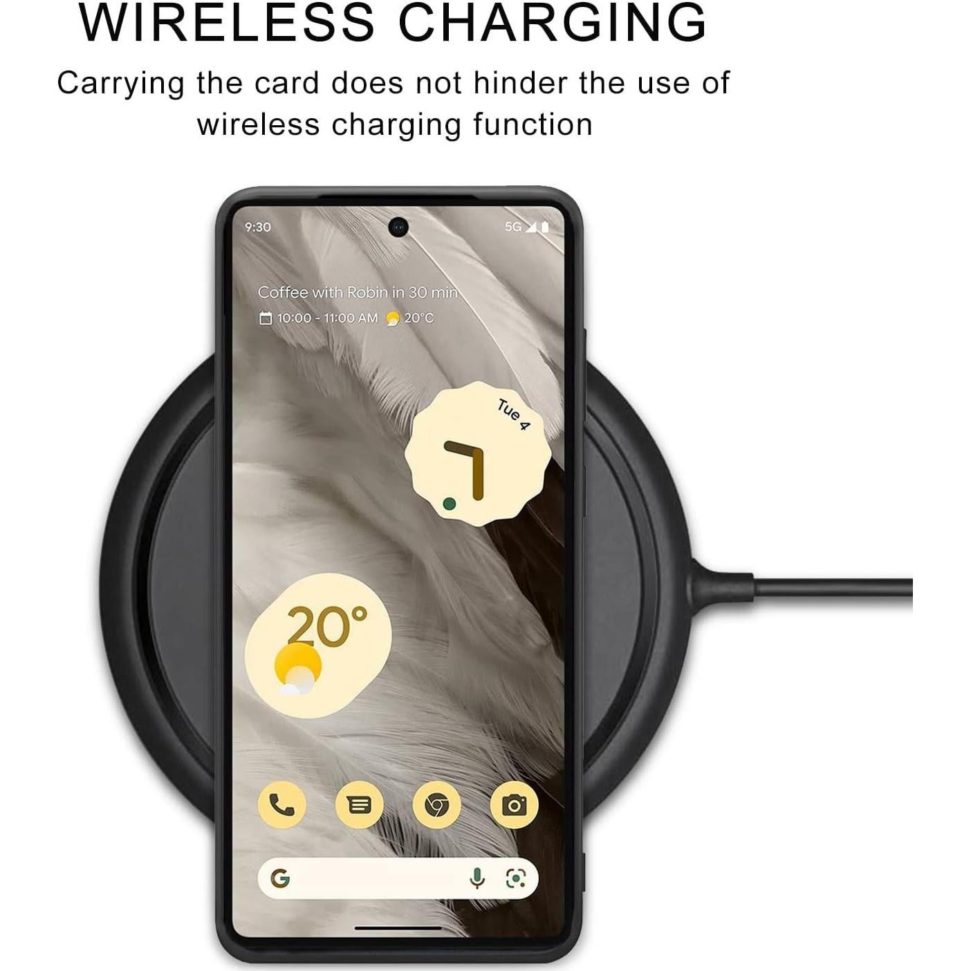 Funda de Cuero PU Kowauri para Google Pixel 7A con Soporte para Tarjetas