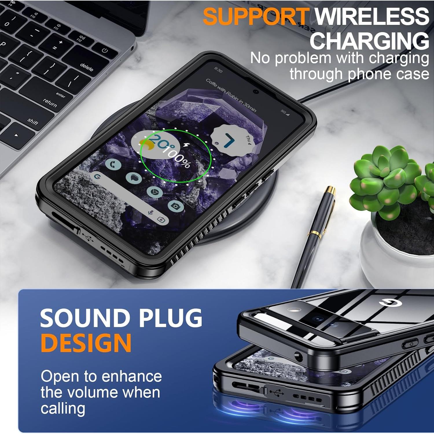 Funda Impermeable Hualele para Google Pixel 8 IP68 Resistente