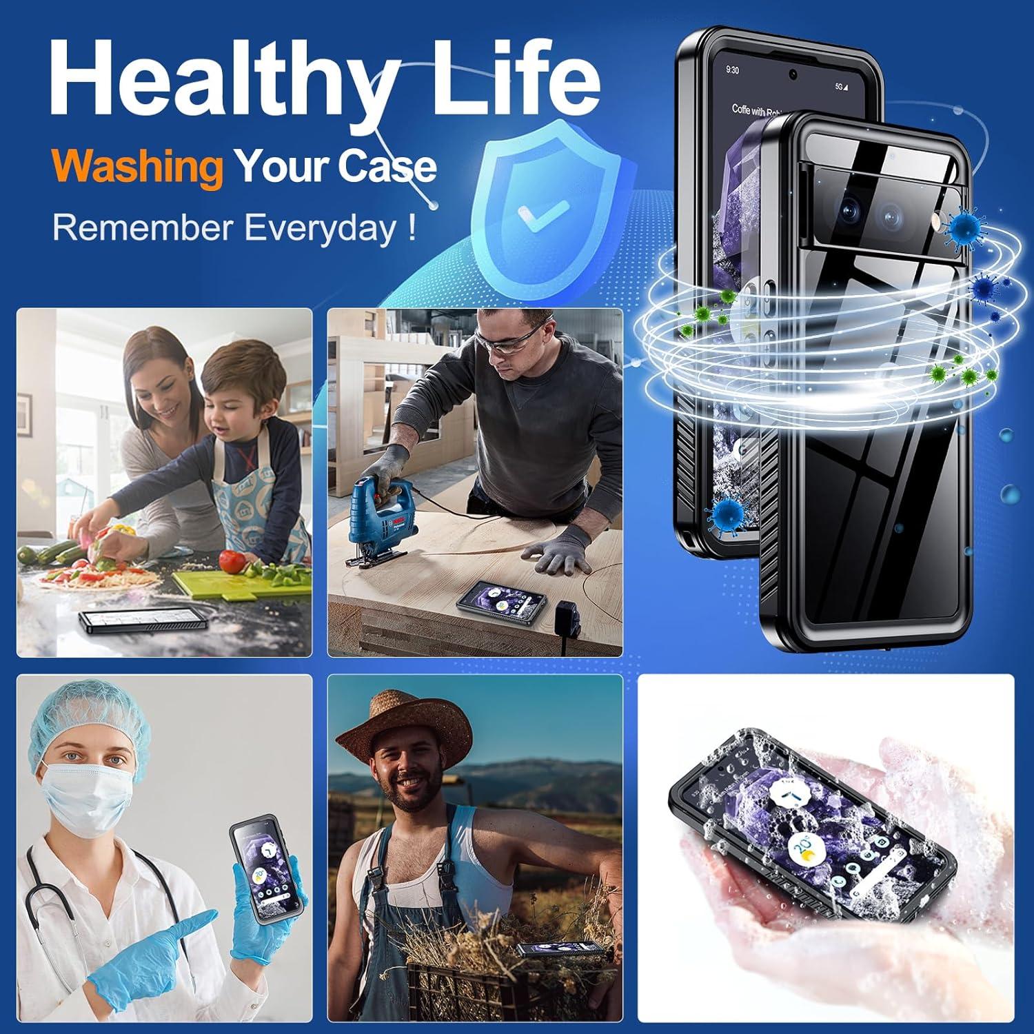 Funda Impermeable Hualele para Google Pixel 8 IP68 Resistente