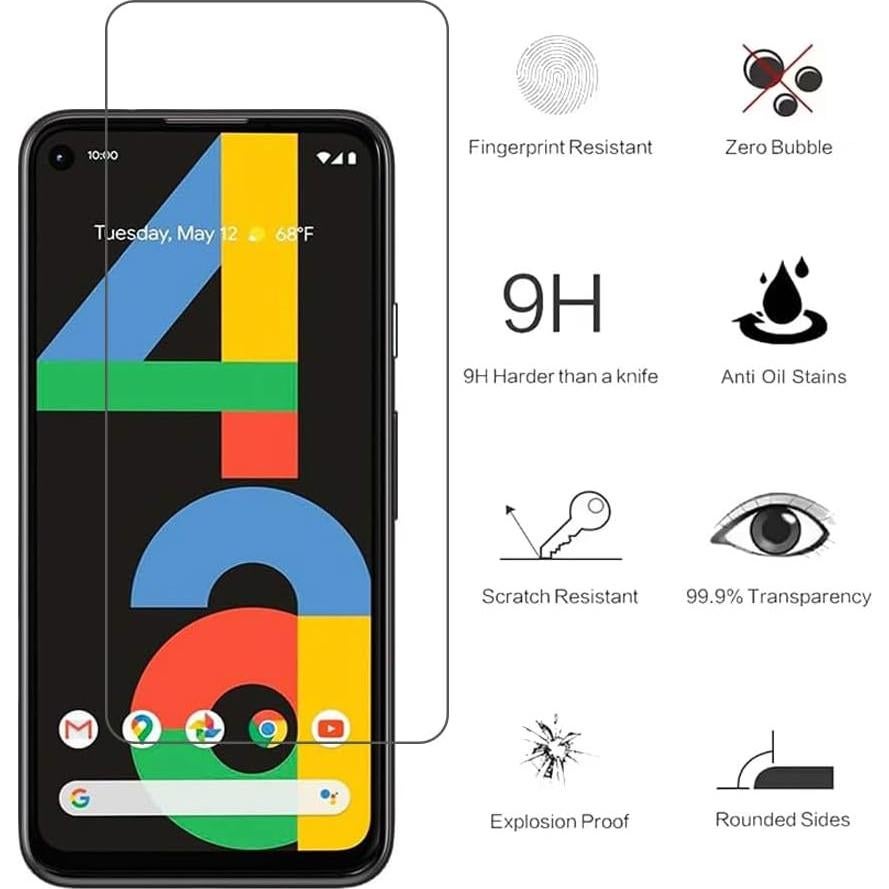 Protector de Pantalla Vidrio Templado HYGAMOCC para Google Pixel 4A