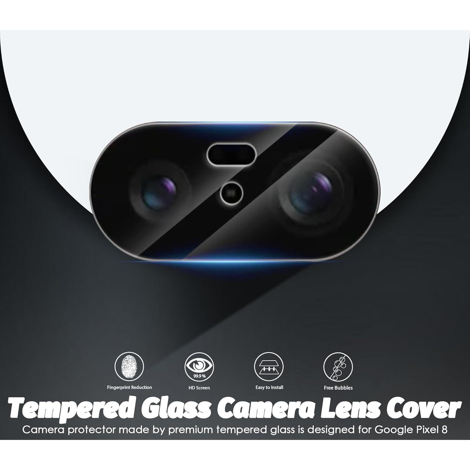 Protector de Lente de Cámara Orzero para Google Pixel 8 - Vidrio Templado 9H