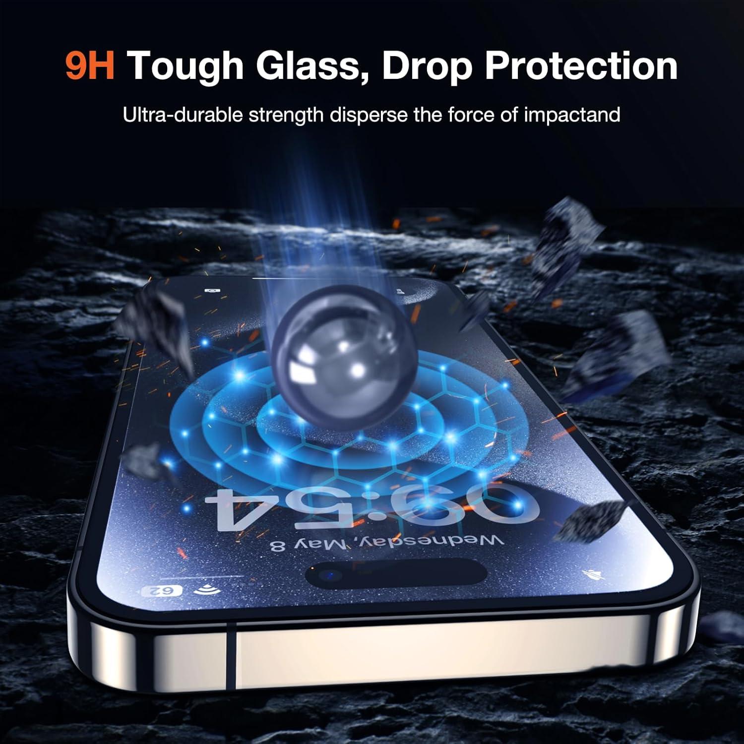 Protector de Pantalla Privado KUZOOM para iPhone 15 Pro Max