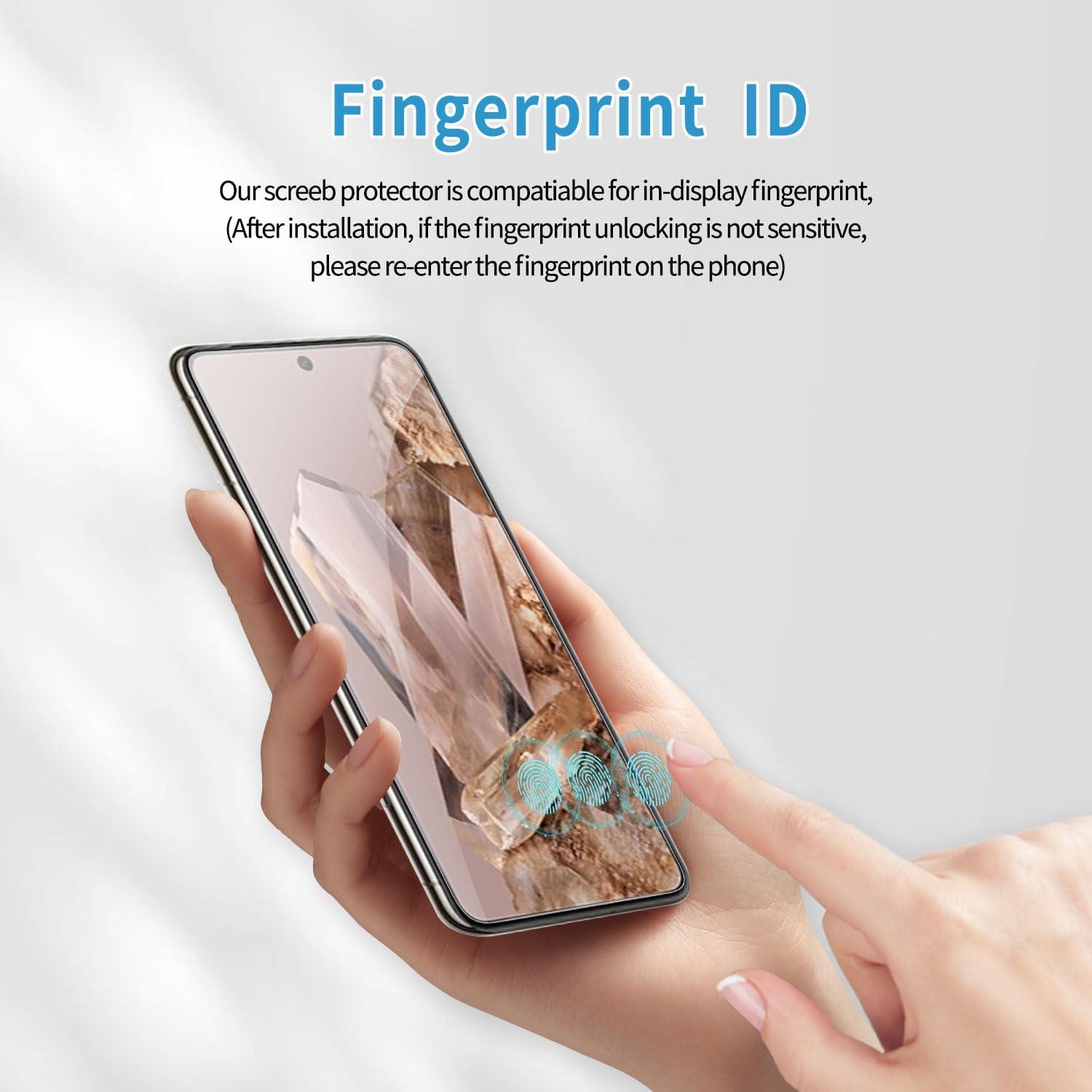 Paquete de 3 Protectores de Pantalla Vidrio Templado QoeCycth para Google Pixel 8 Pro