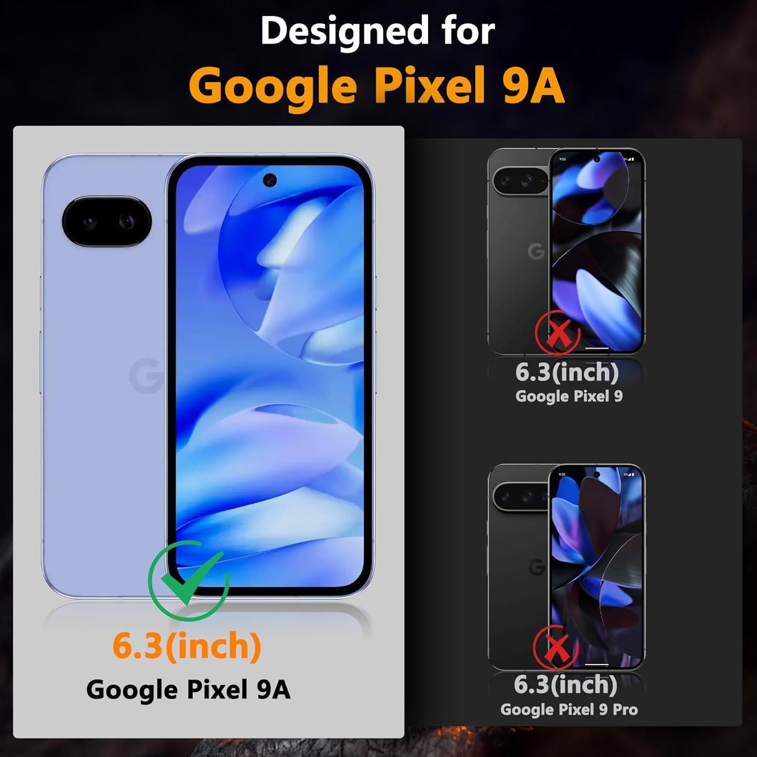 Protector de Pantalla y Lente para Google Pixel 9A LYWHL 9H