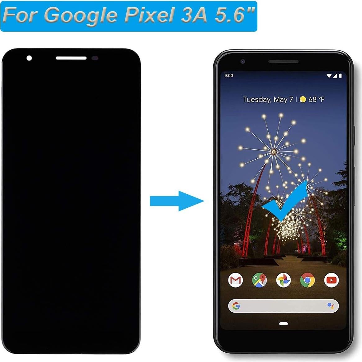 Pantalla LCD TFT Compatible Pixel 3A G020G 5.6" 2019