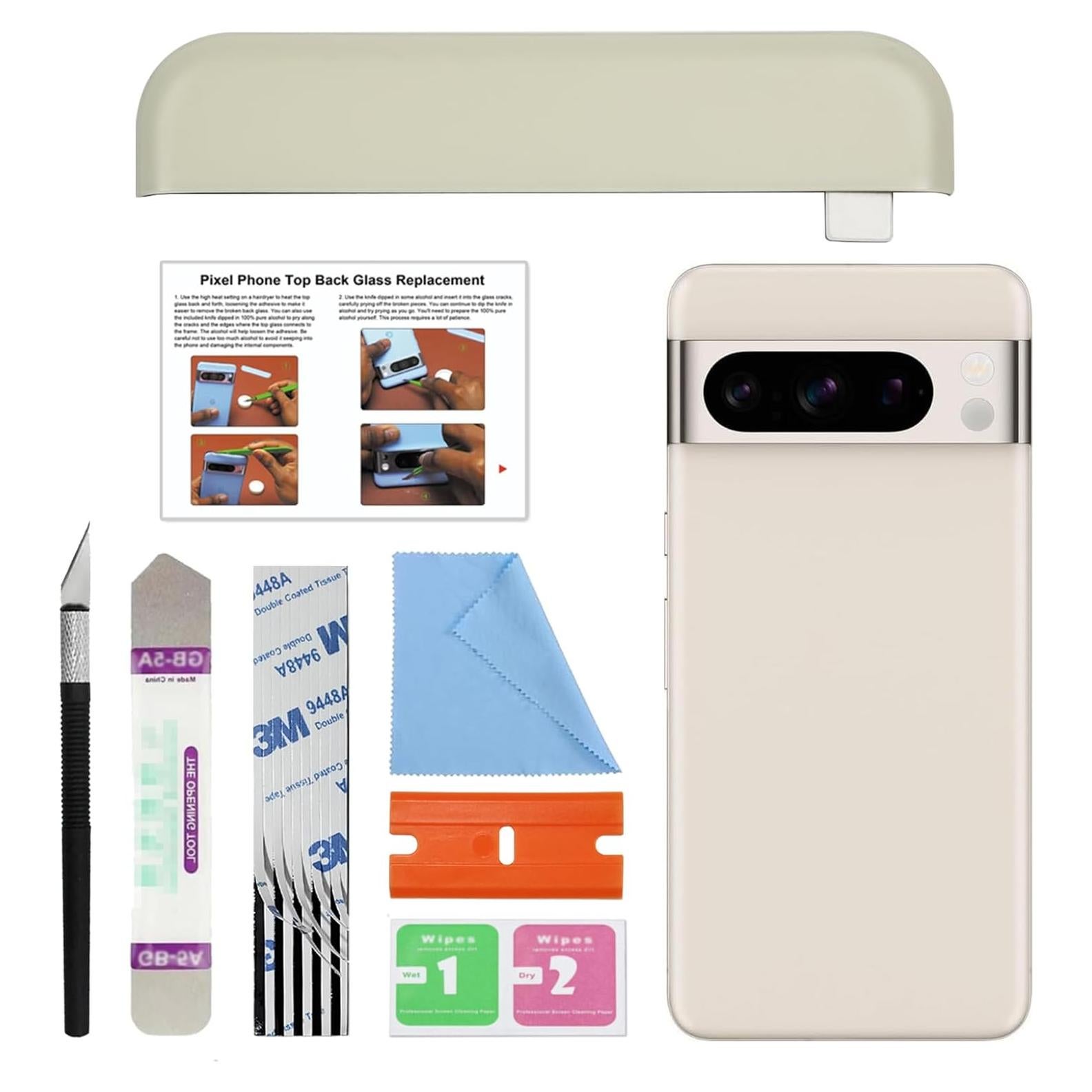 Reemplazo Cristal Trasero Superior FUSION VERDE para Pixel 8 Pro