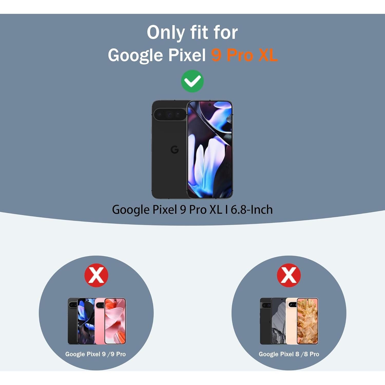 Funda Gritup para Google Pixel 9 Pro XL Verde con Soporte y Protector