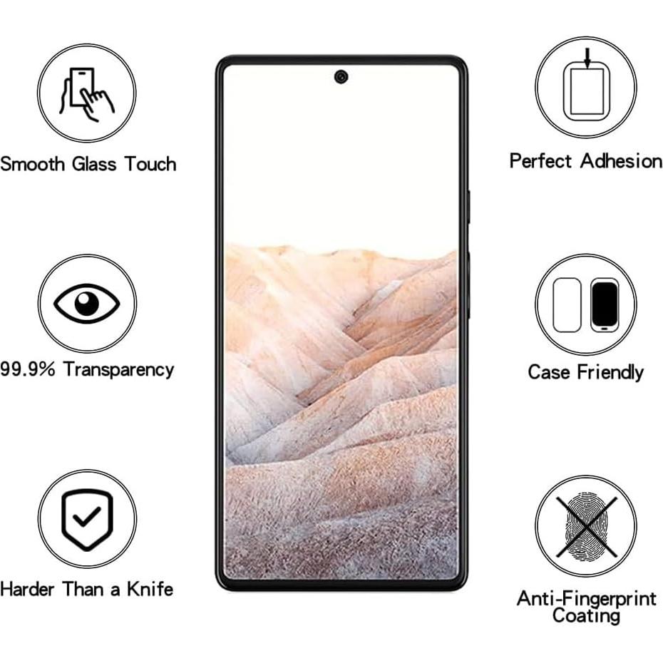 Protector de Pantalla Vidrio Templado HYGAMOCC para Google Pixel 6
