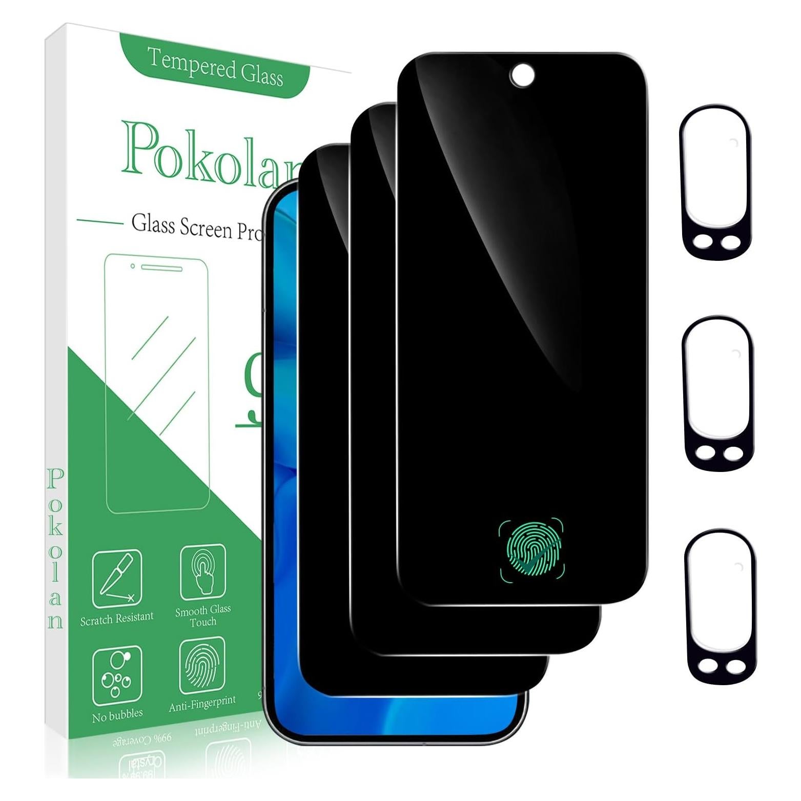 Protector de Pantalla Privado Pokolan para Google Pixel 9 Pro XL