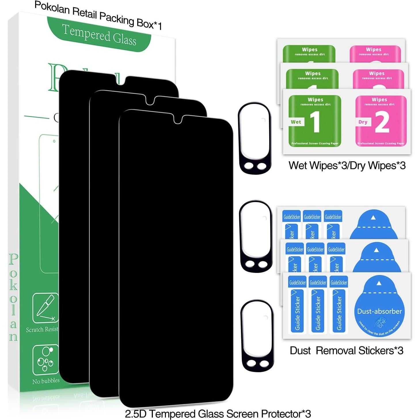 Protector de Pantalla Privado Pokolan para Google Pixel 9 Pro XL